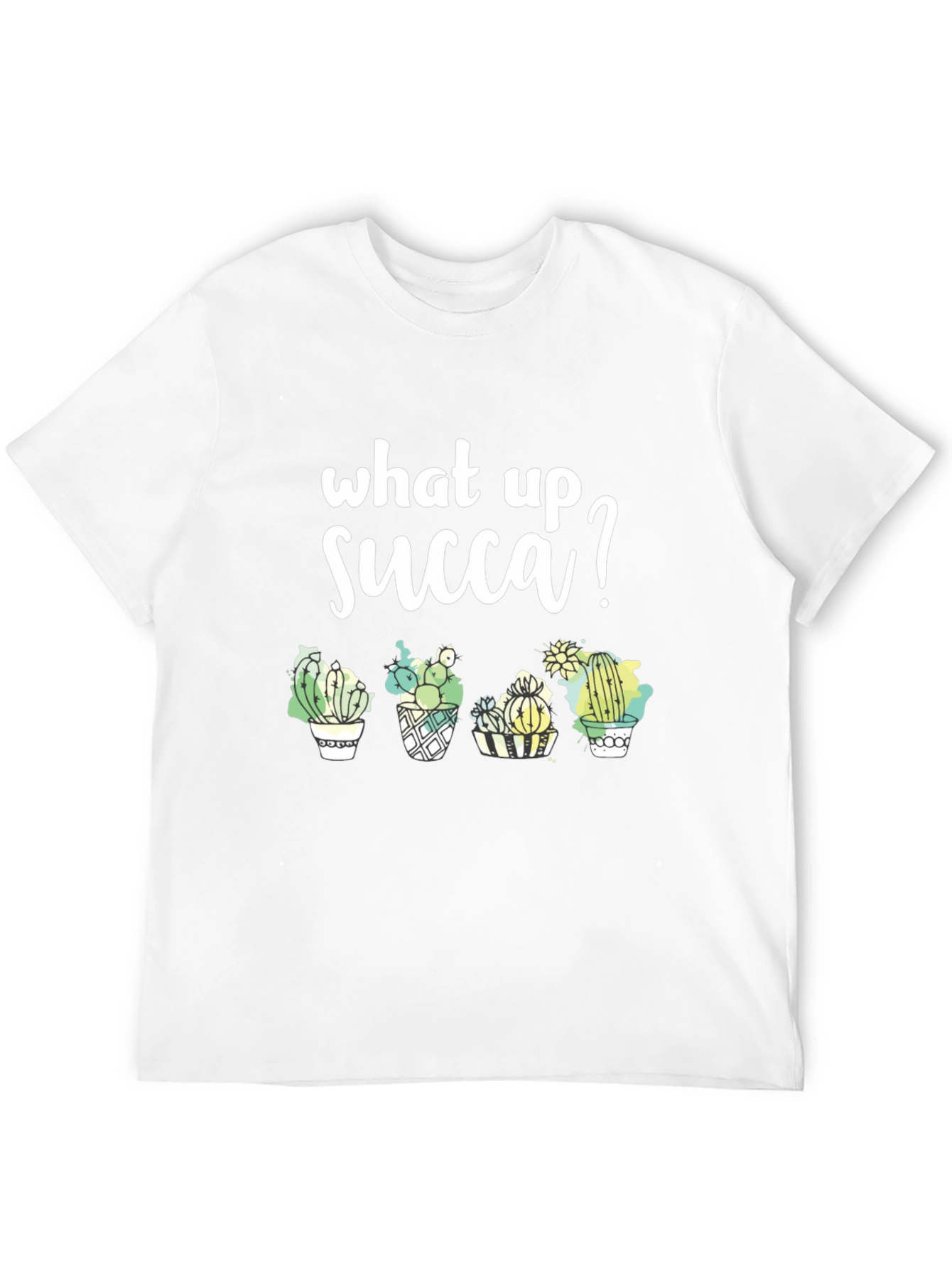 What Up Succa? Graphic Tee - Stylish Cactus T-Shirt