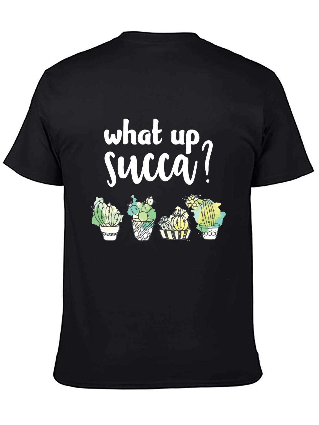 What Up Succa? Graphic Tee - Stylish Cactus T-Shirt
