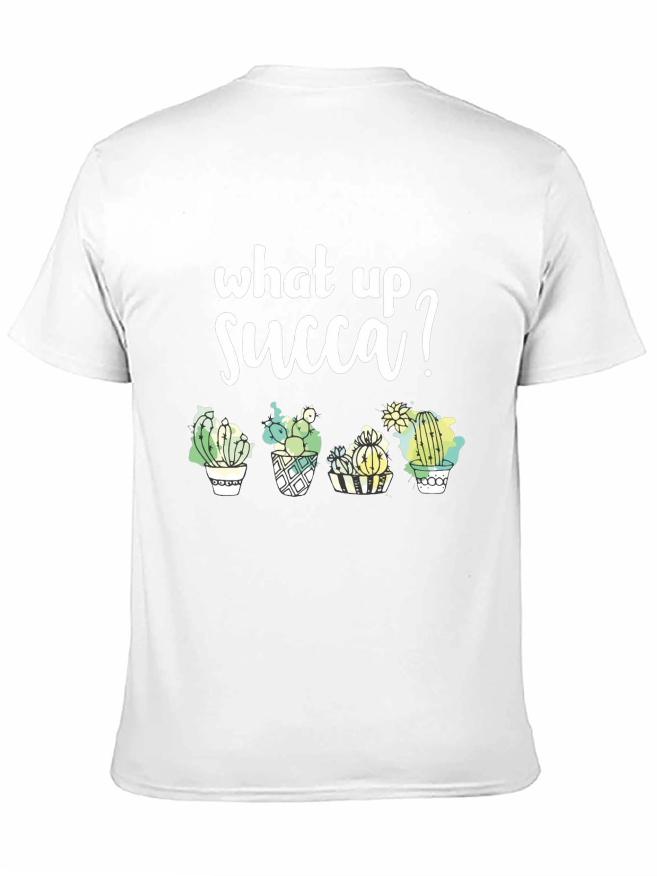 What Up Succa? Graphic Tee - Stylish Cactus T-Shirt