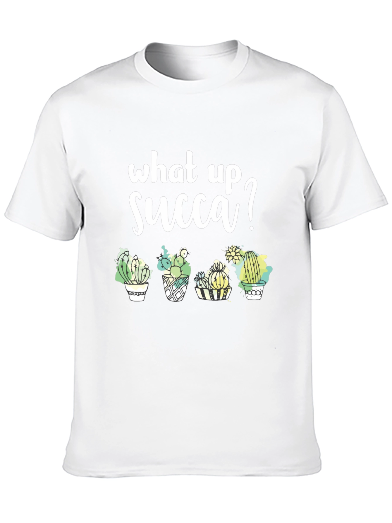 What Up Succa? Graphic Tee - Stylish Cactus T-Shirt
