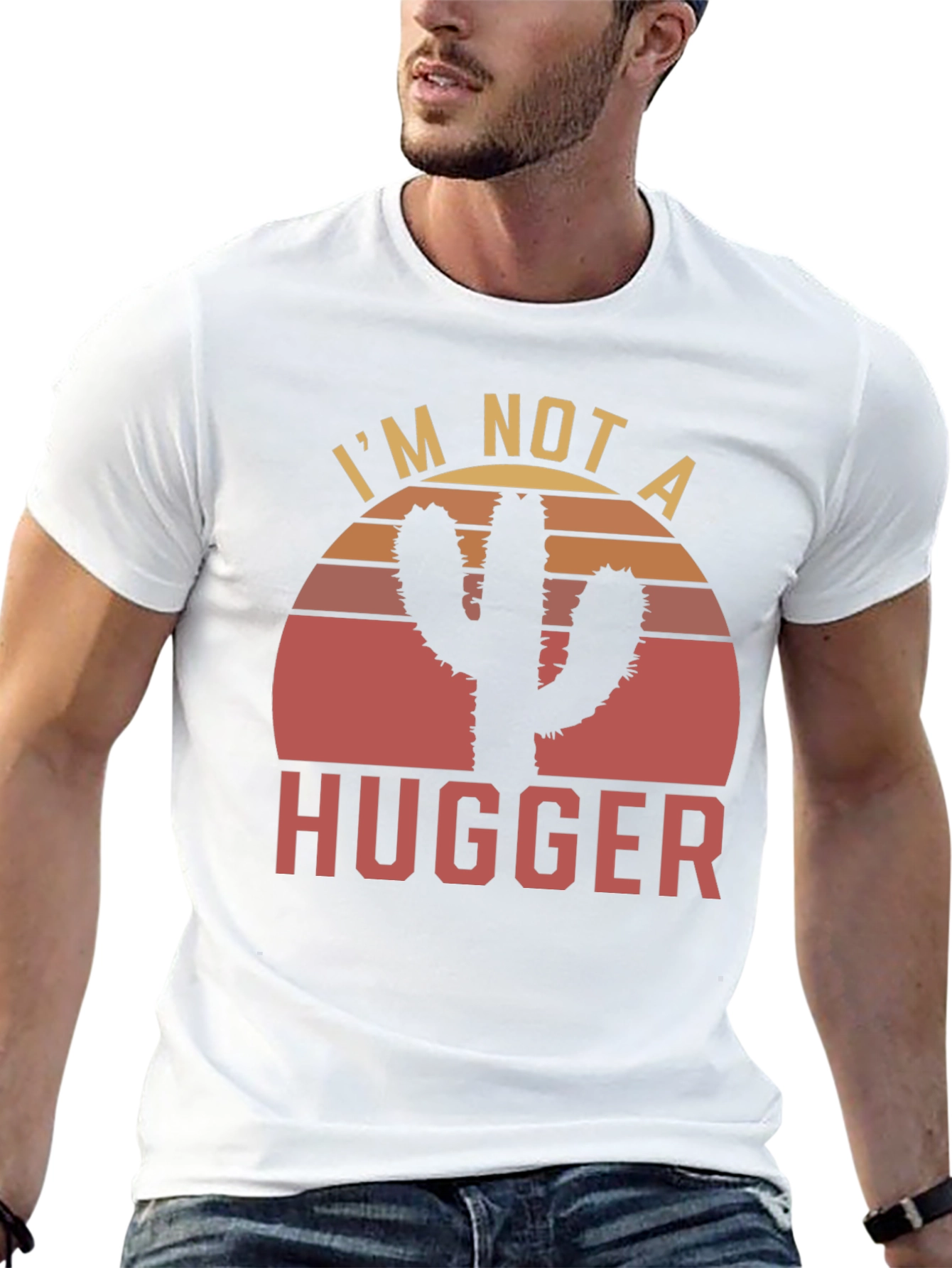 Im Not a Hugger Cactus Graphic T-Shirt