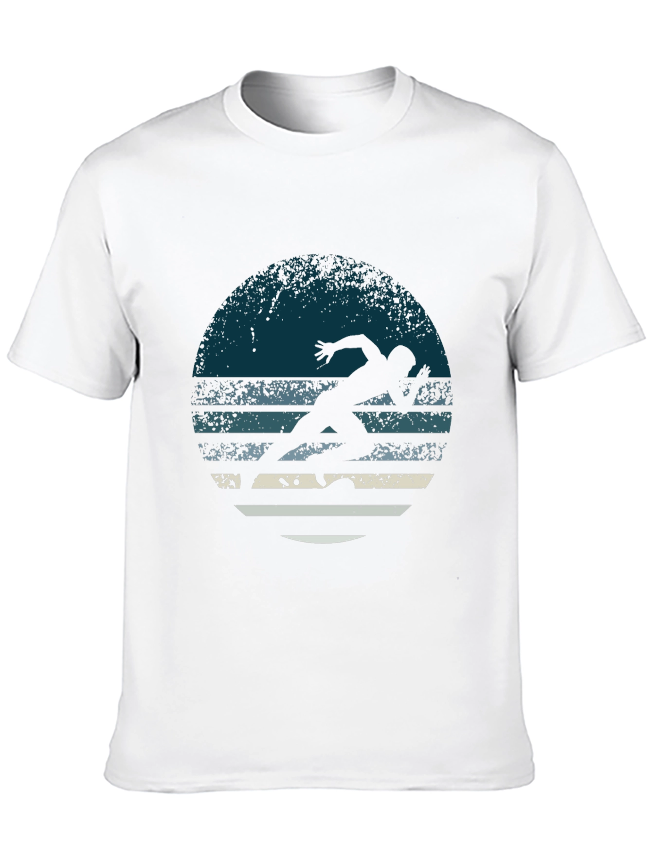 Retro Runner Graphic Tee - Mens Black T-Shirt