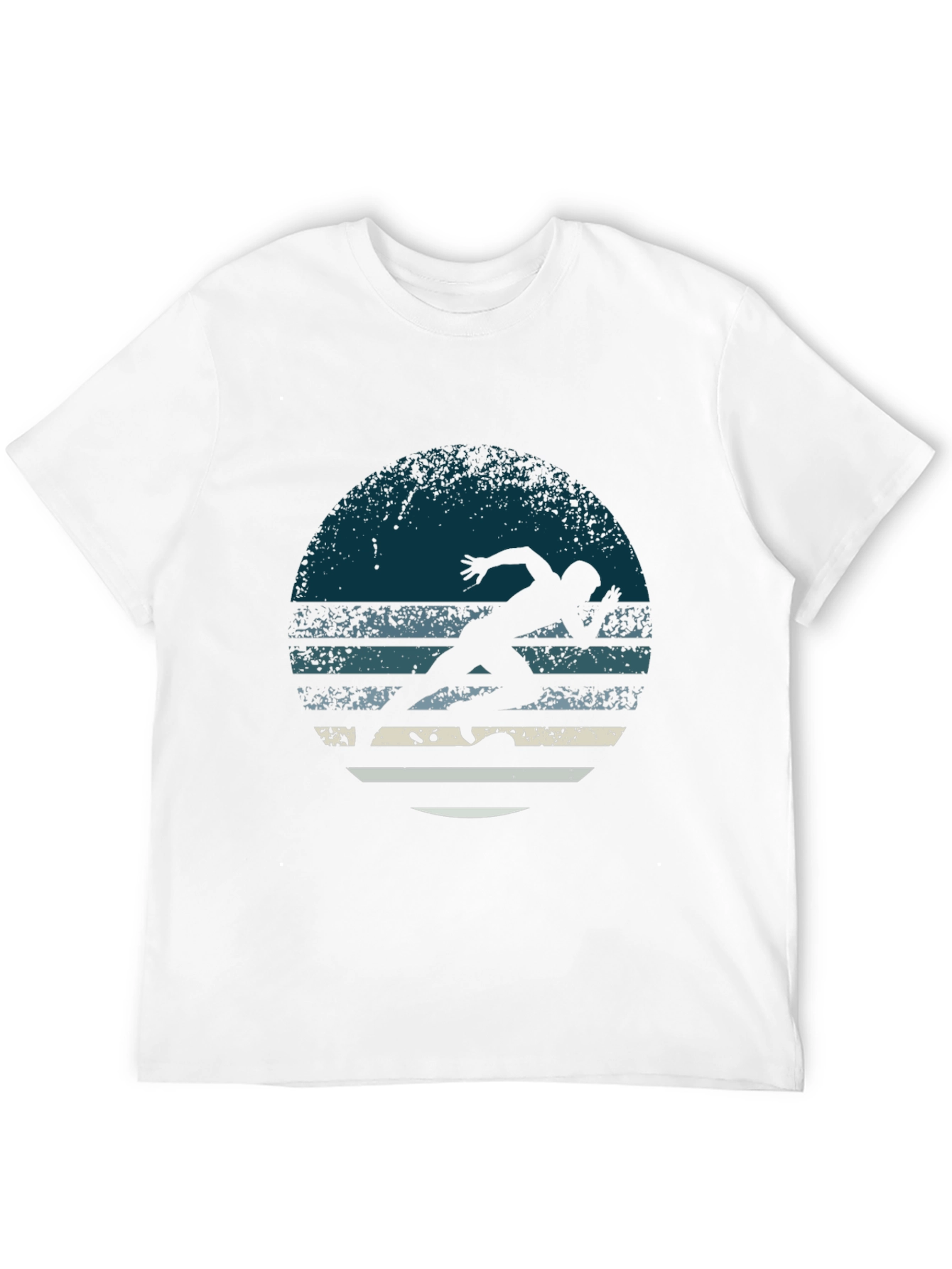 Retro Runner Graphic Tee - Mens Black T-Shirt