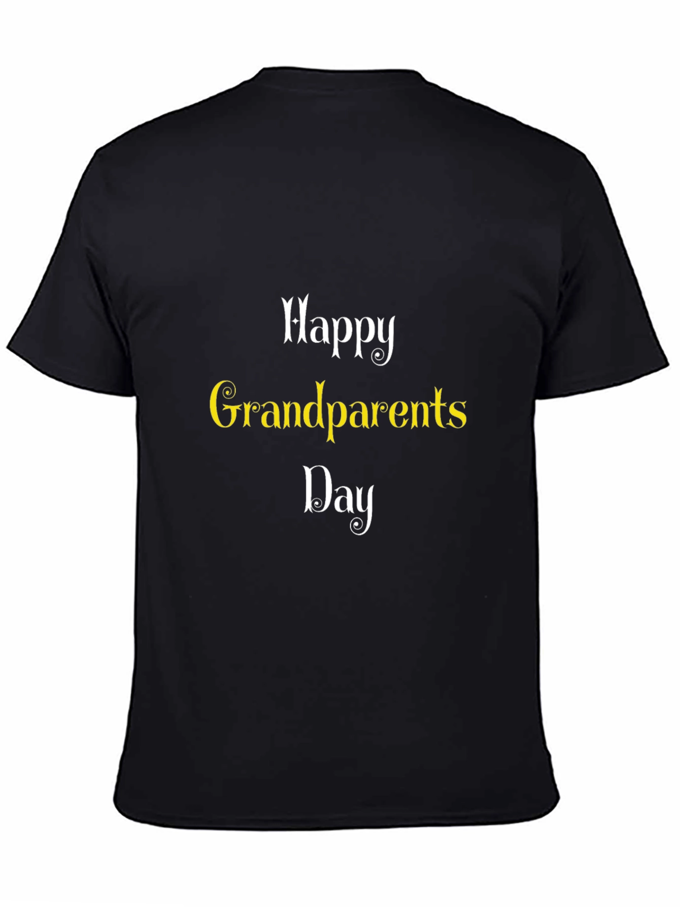Happy Grandparents Day Black T-Shirt