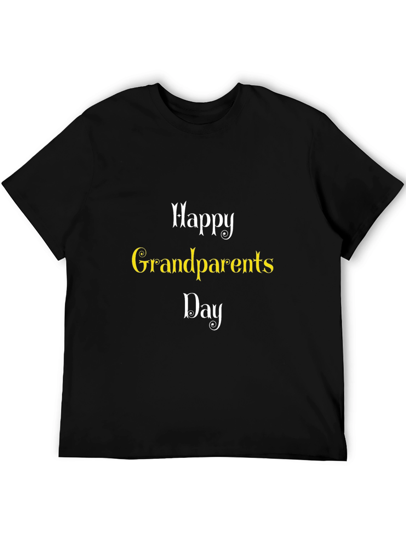 Happy Grandparents Day Black T-Shirt