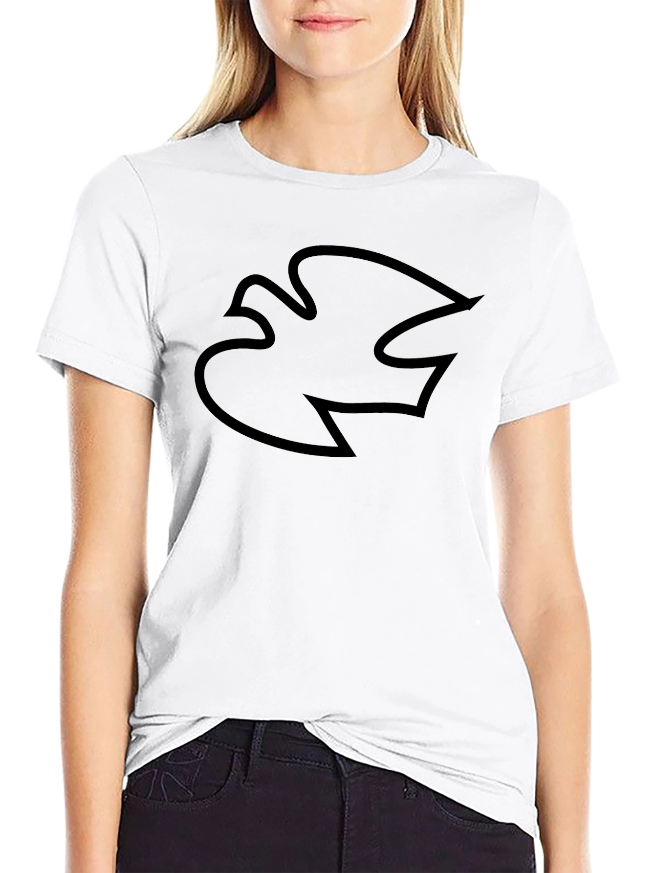 Stylish Black Dove Graphic T-Shirt