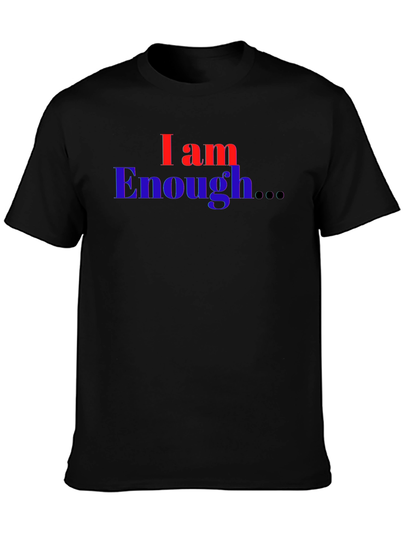 I Am Enough T-Shirt - Black Graphic Print