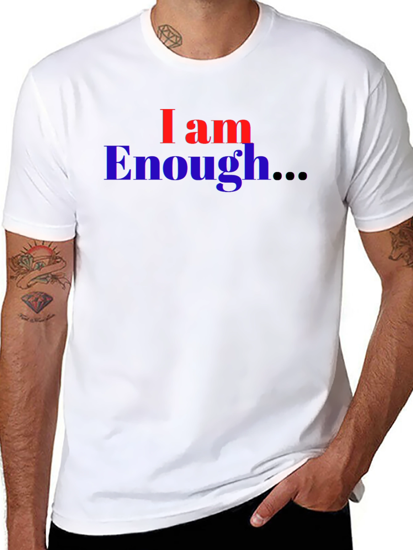 I Am Enough T-Shirt - Black Graphic Print