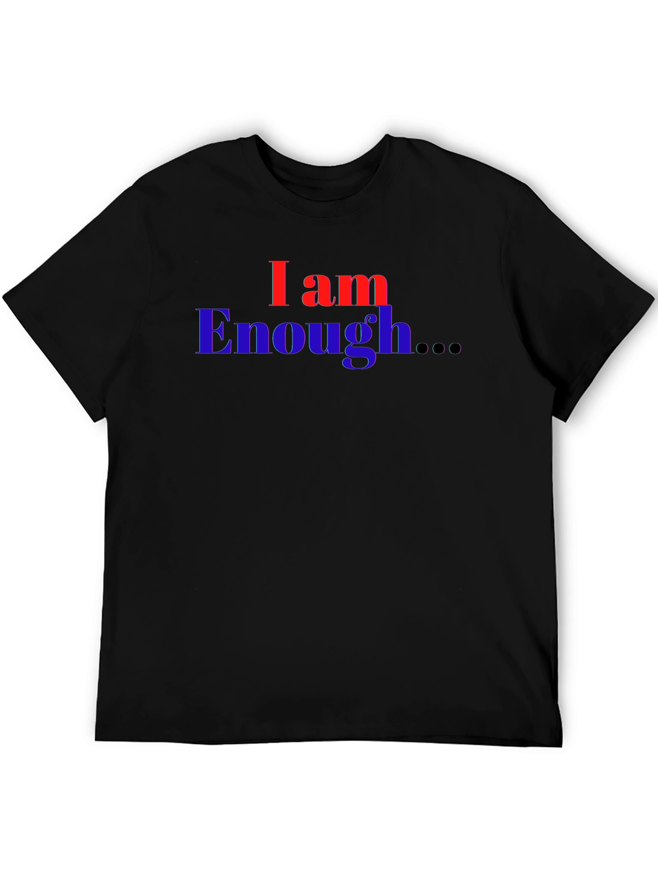 I Am Enough T-Shirt - Black Graphic Print