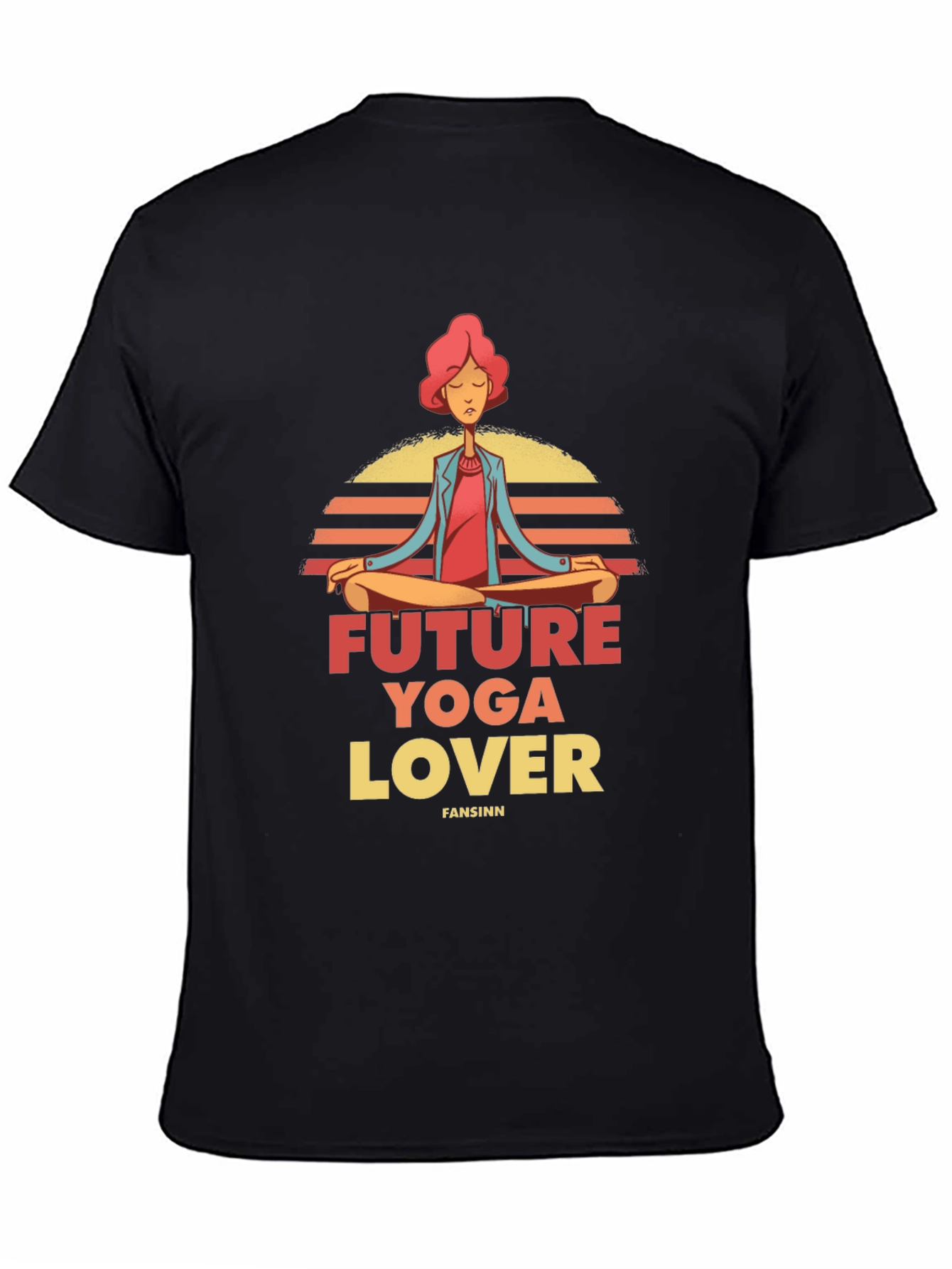 Future Yoga Lover Graphic Tee - Black