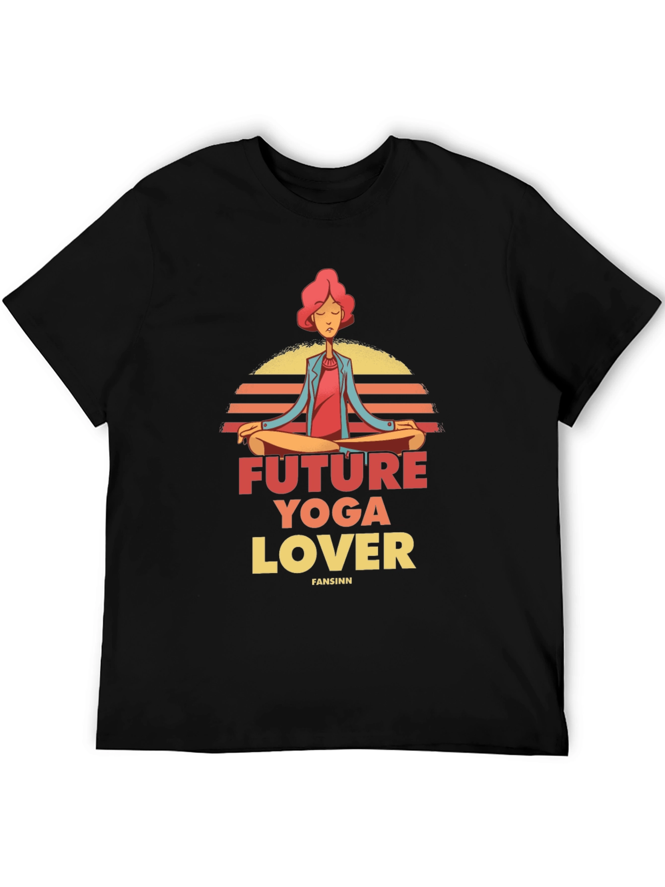 Future Yoga Lover Graphic Tee - Black