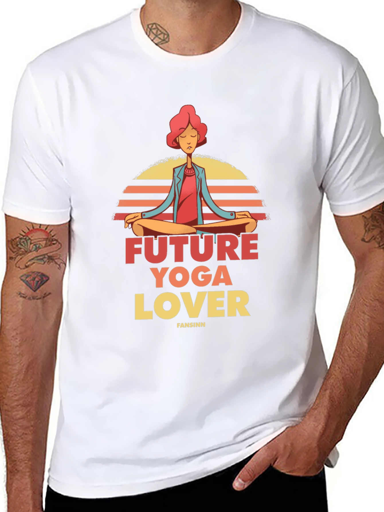 Future Yoga Lover Graphic Tee - Black
