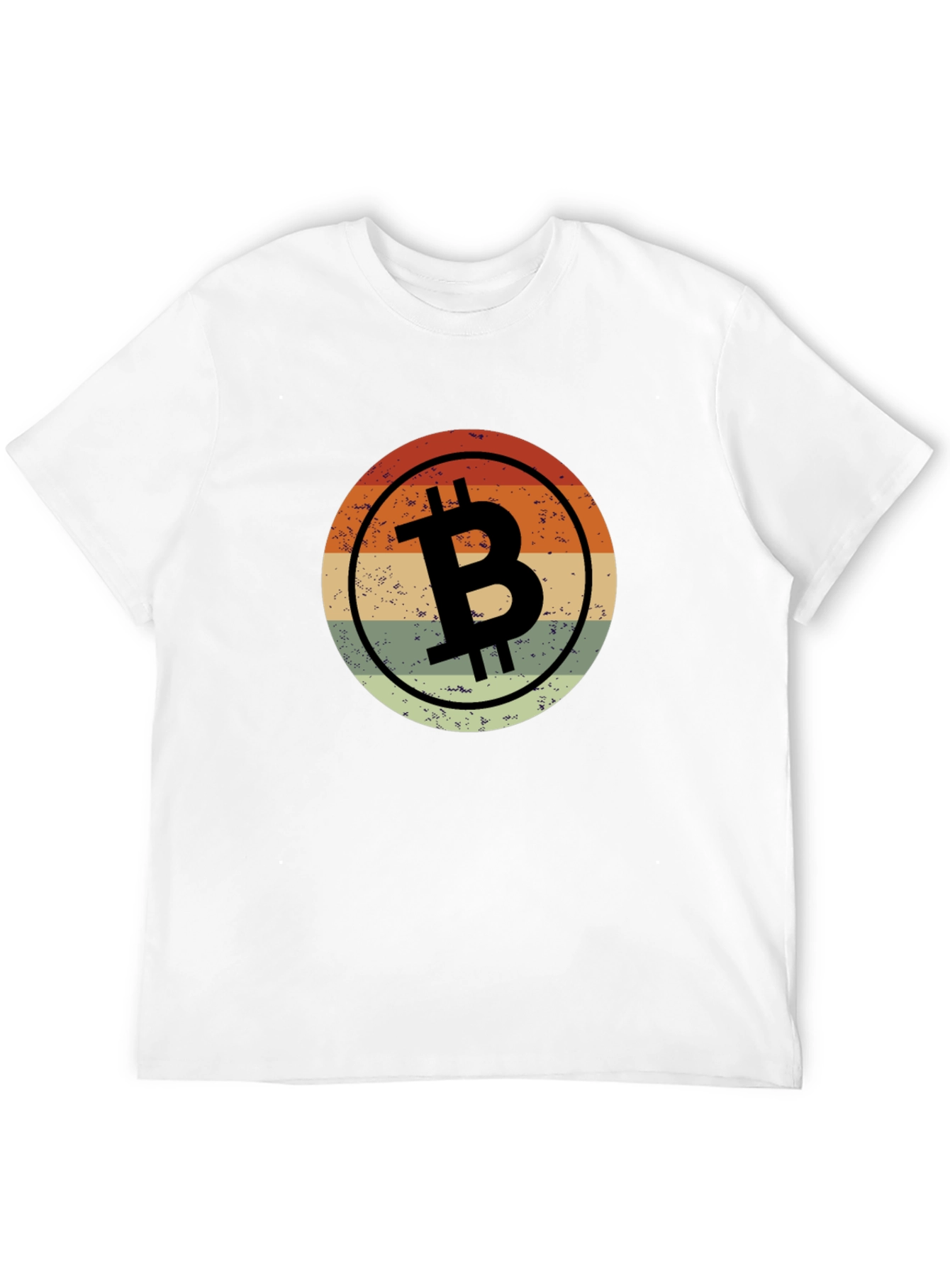Retro Bitcoin BTC Logo Black T-Shirt