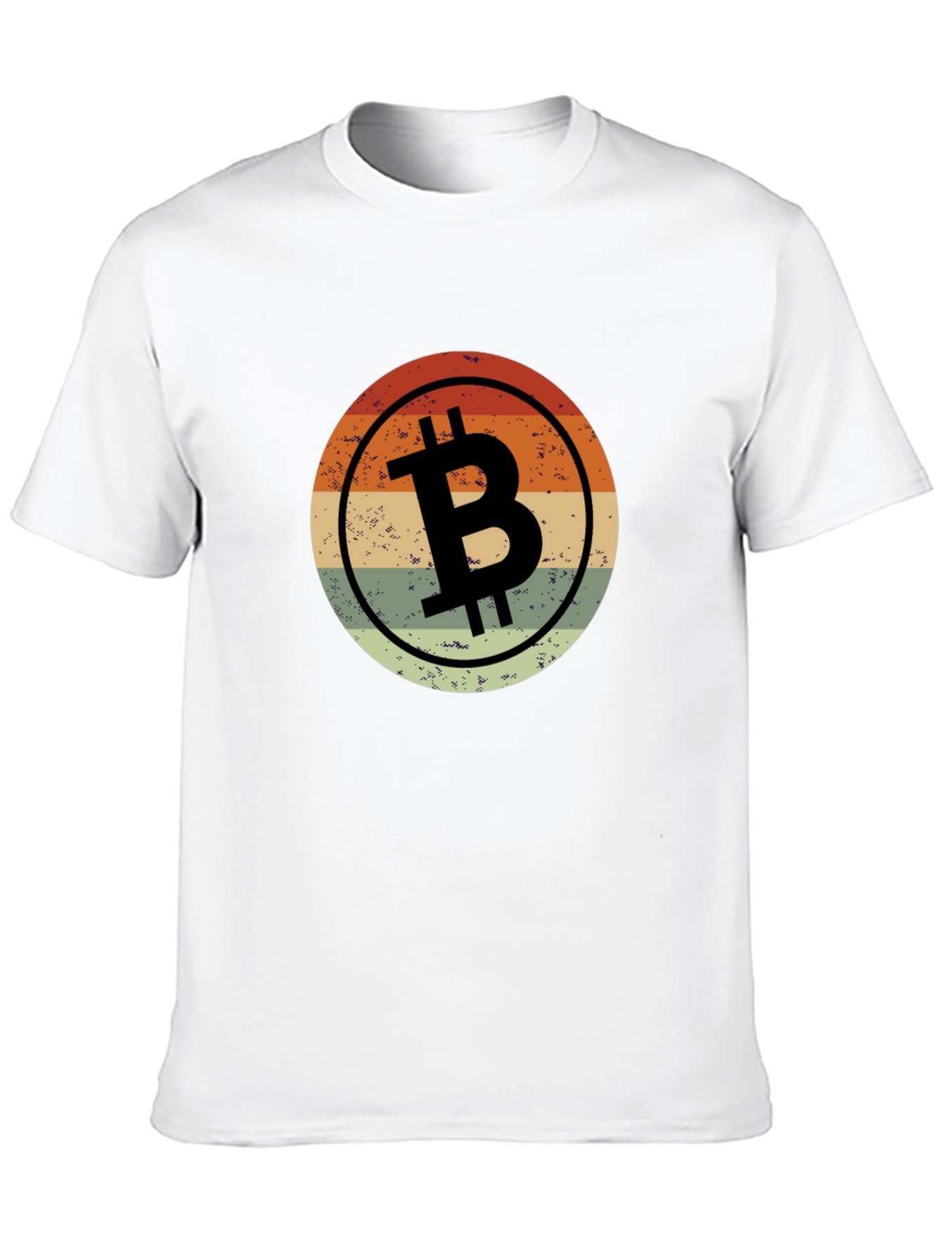 Retro Bitcoin BTC Logo Black T-Shirt