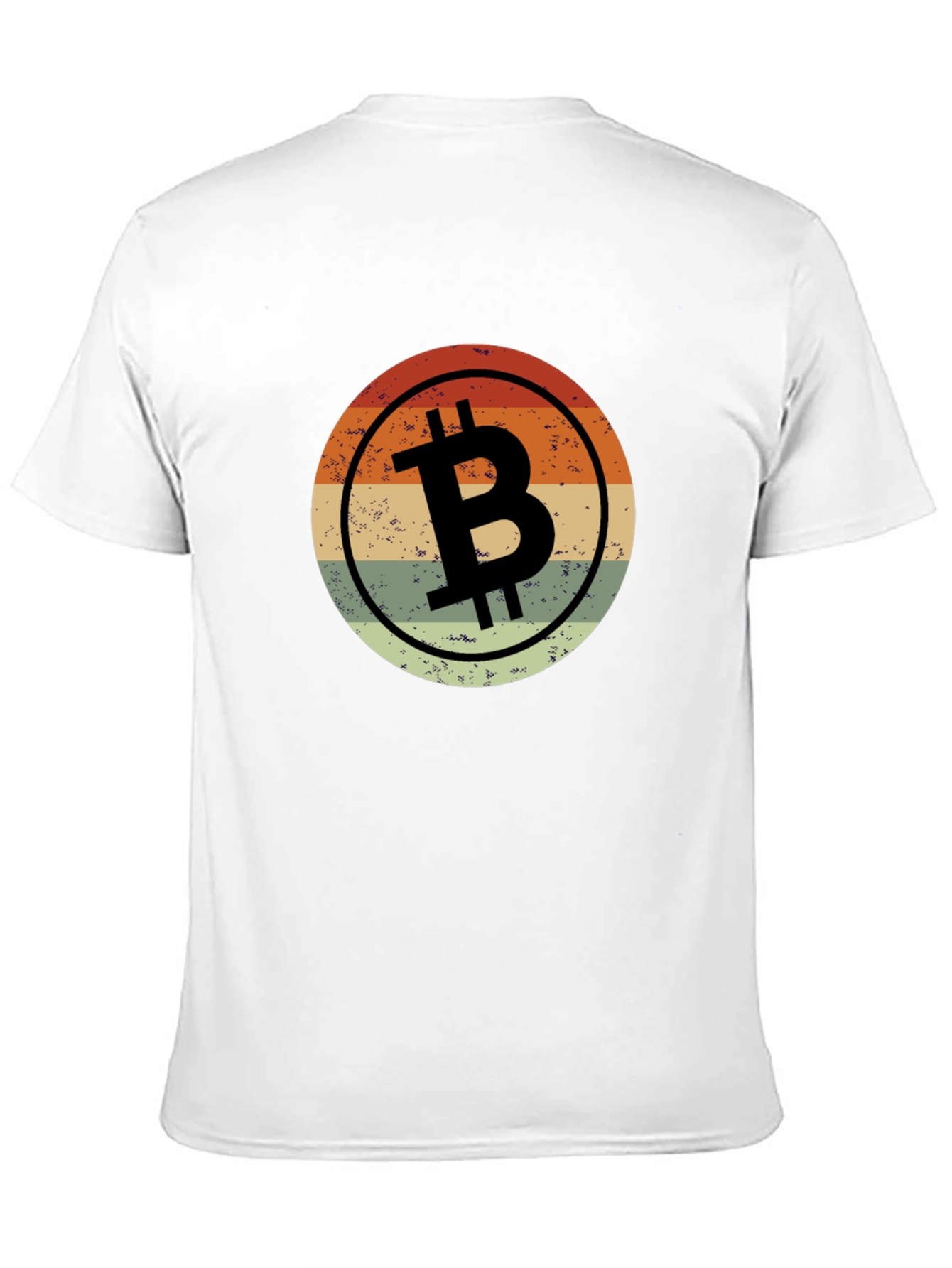 Retro Bitcoin BTC Logo Black T-Shirt
