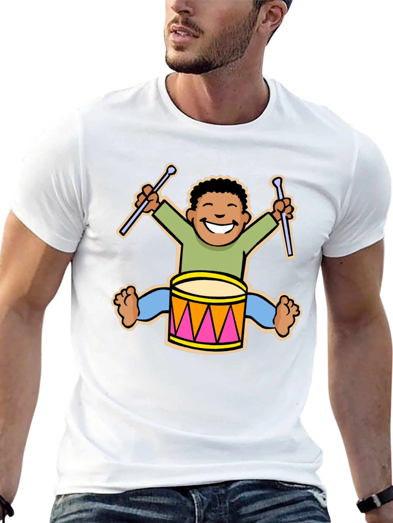 Drummer Boy Graphic Tee - Playful Design