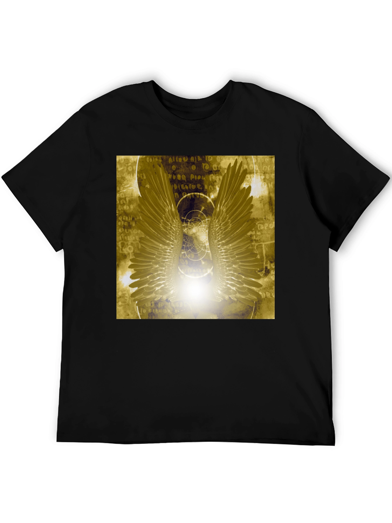 Wings Graphic Tee - Black Cotton Blend