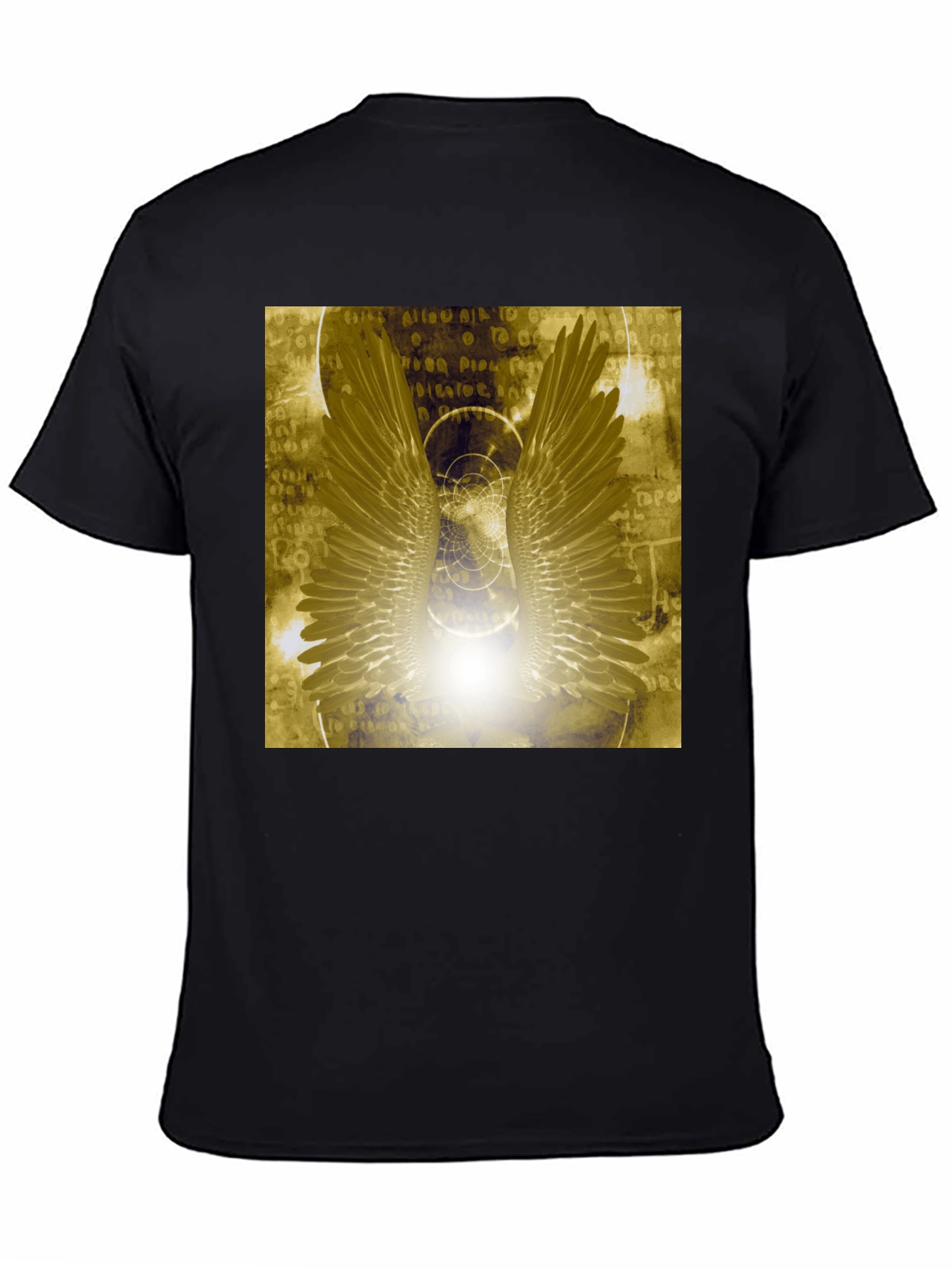 Wings Graphic Tee - Black Cotton Blend