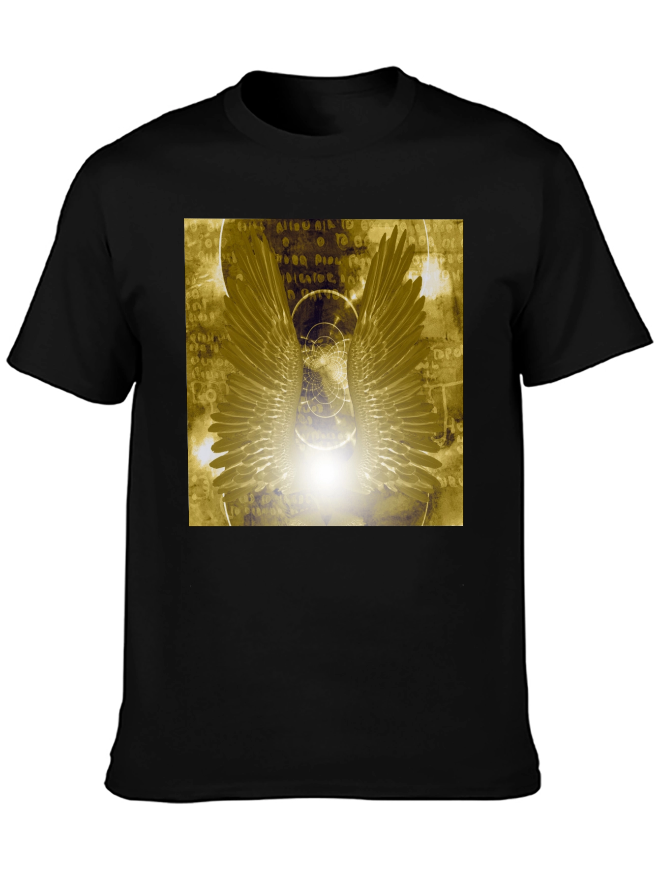 Wings Graphic Tee - Black Cotton Blend