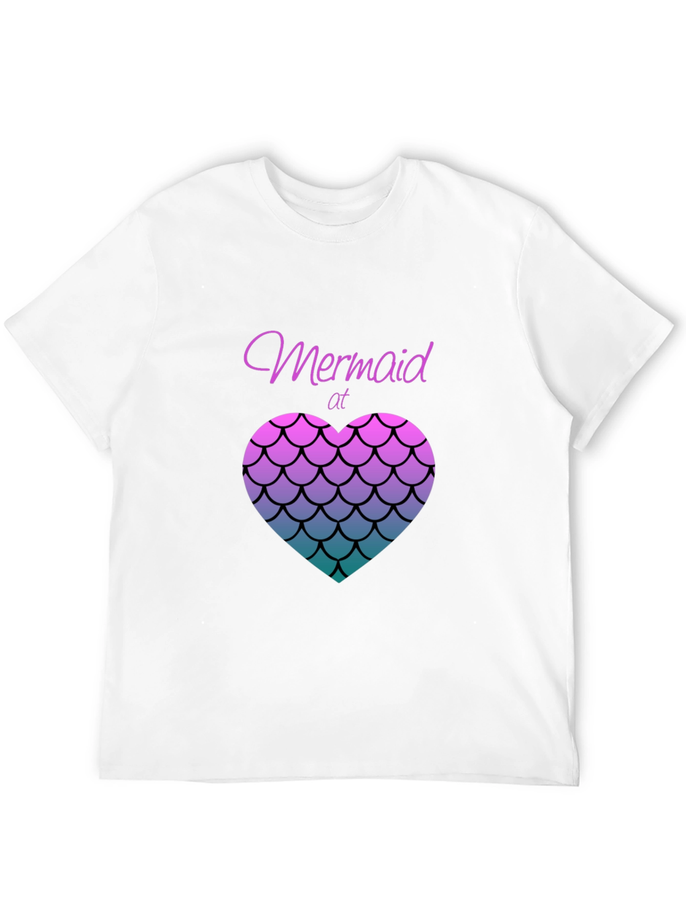 Mermaid at Heart Graphic Tee - Black Casual T-Shirt