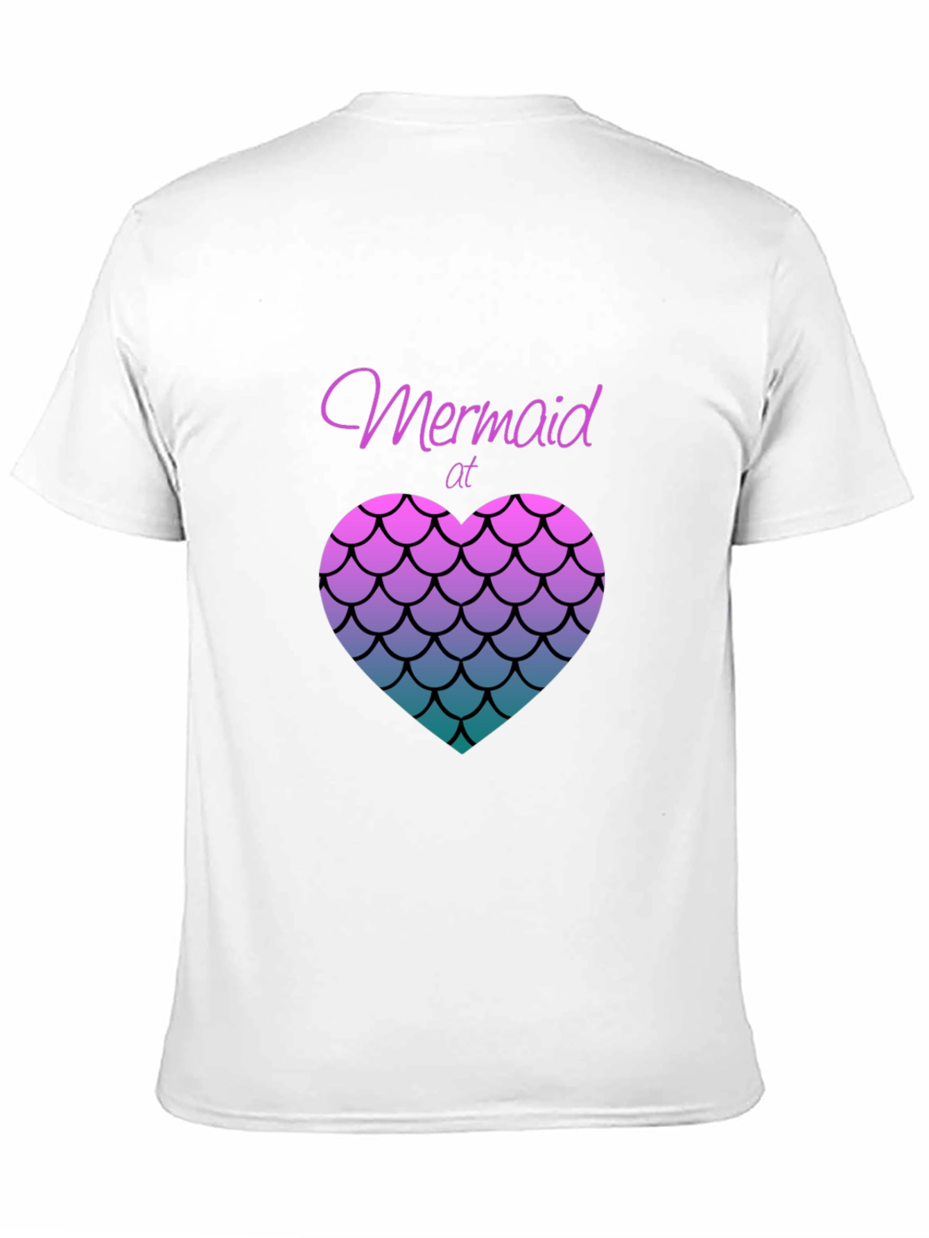 Mermaid at Heart Graphic Tee - Black Casual T-Shirt