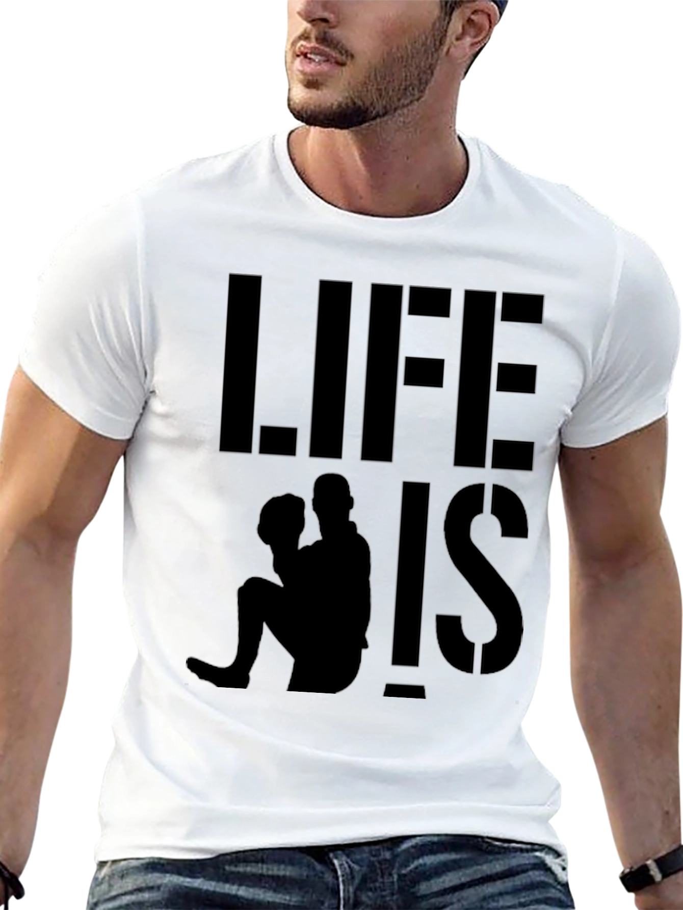 Life is Pitch Baseball Graphic Tee - Black