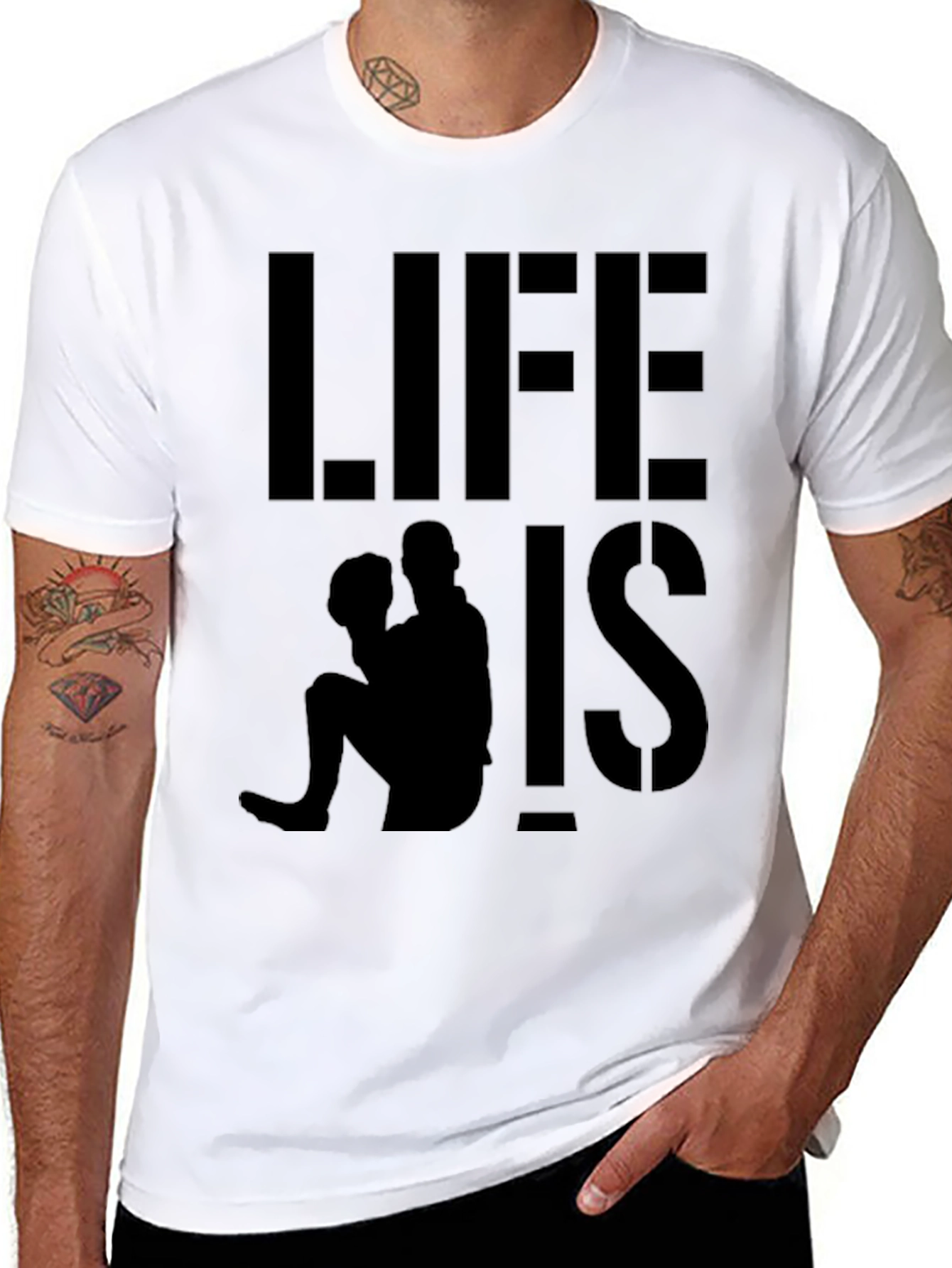 Life is Pitch Baseball Graphic Tee - Black