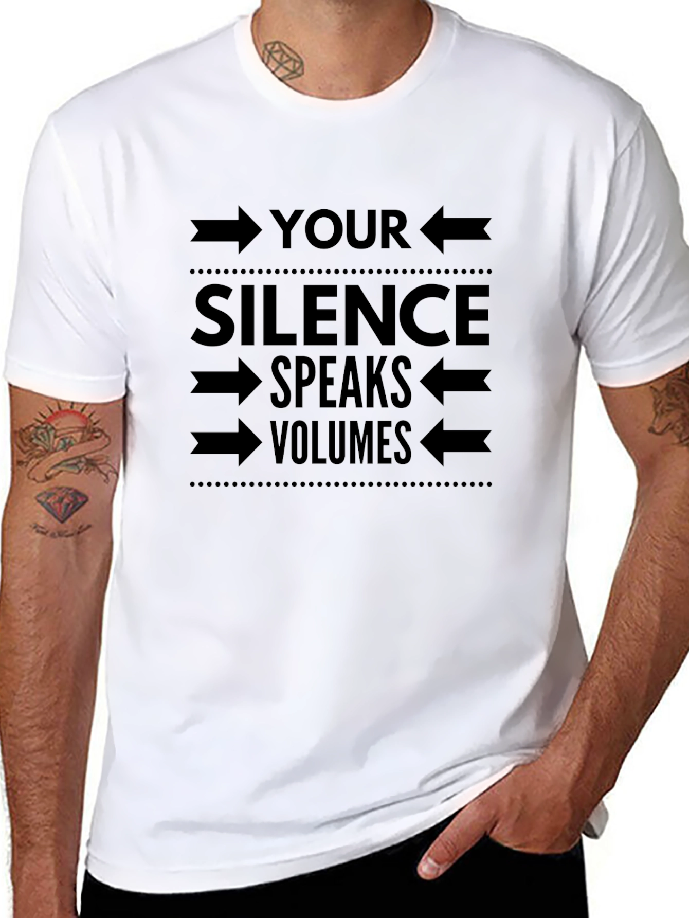 Silence Speaks Volumes Graphic Tee - Mens