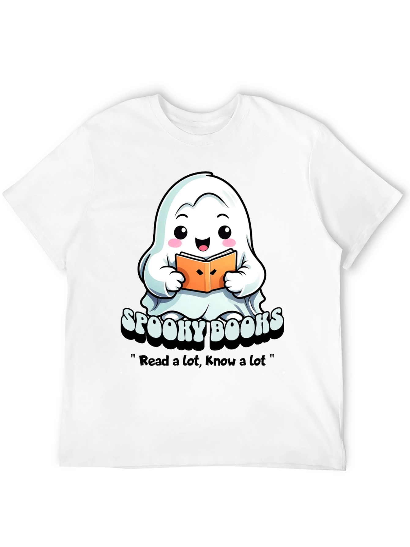 Spooky Books Ghost T-Shirt - Halloween Reading Tee