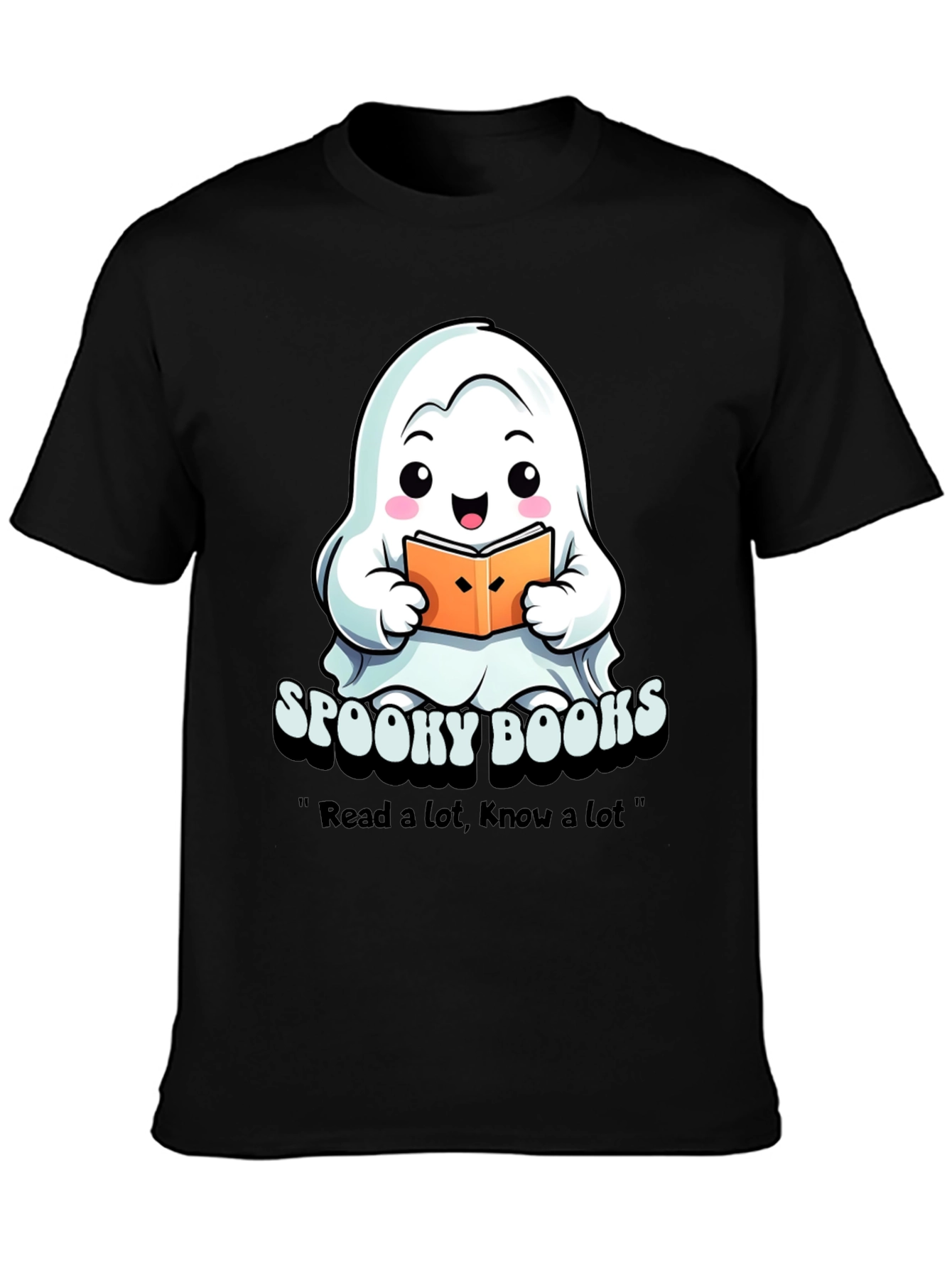 Spooky Books Ghost T-Shirt - Halloween Reading Tee