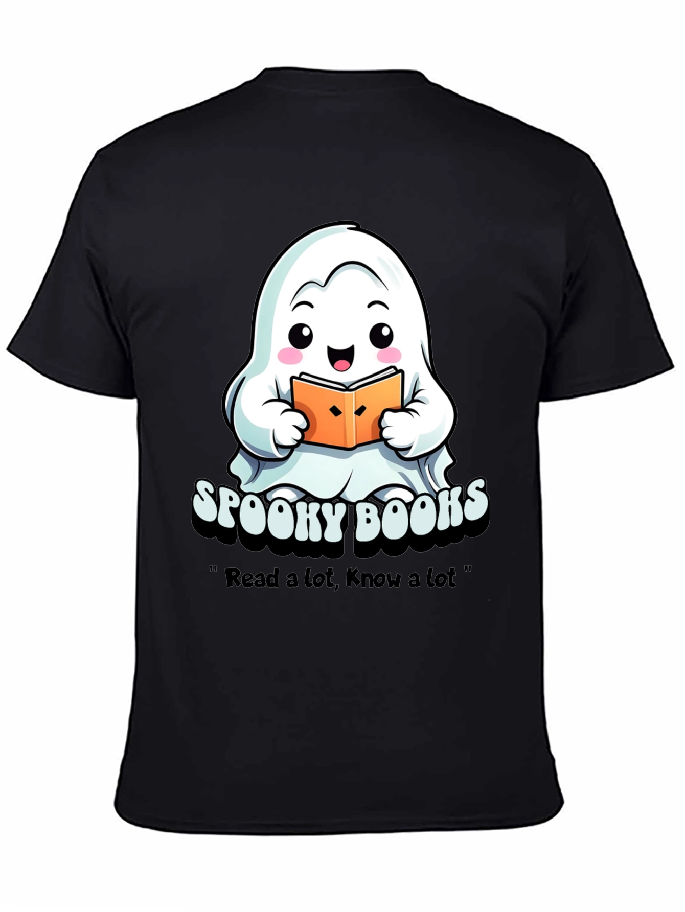 Spooky Books Ghost T-Shirt - Halloween Reading Tee