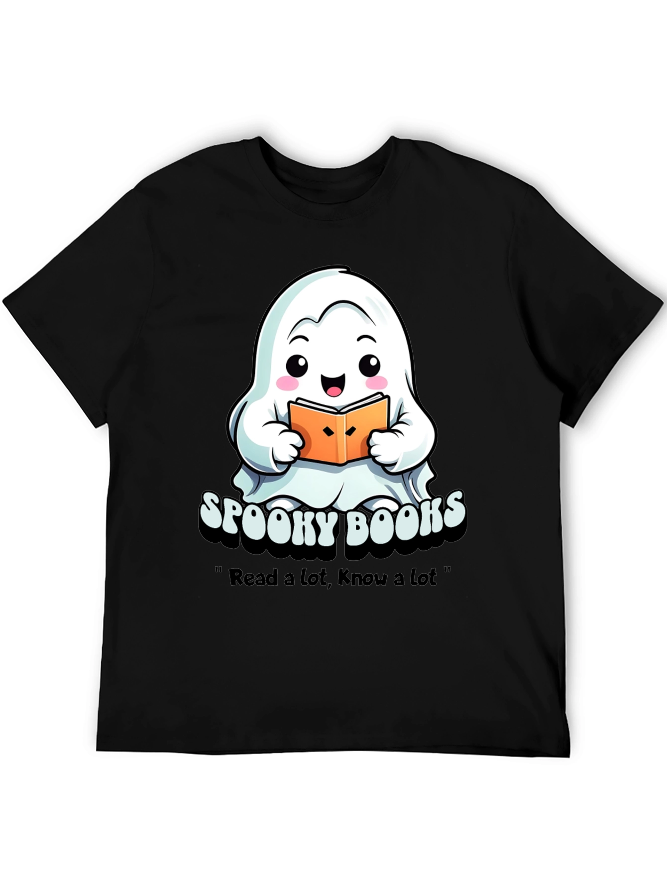 Spooky Books Ghost T-Shirt - Halloween Reading Tee