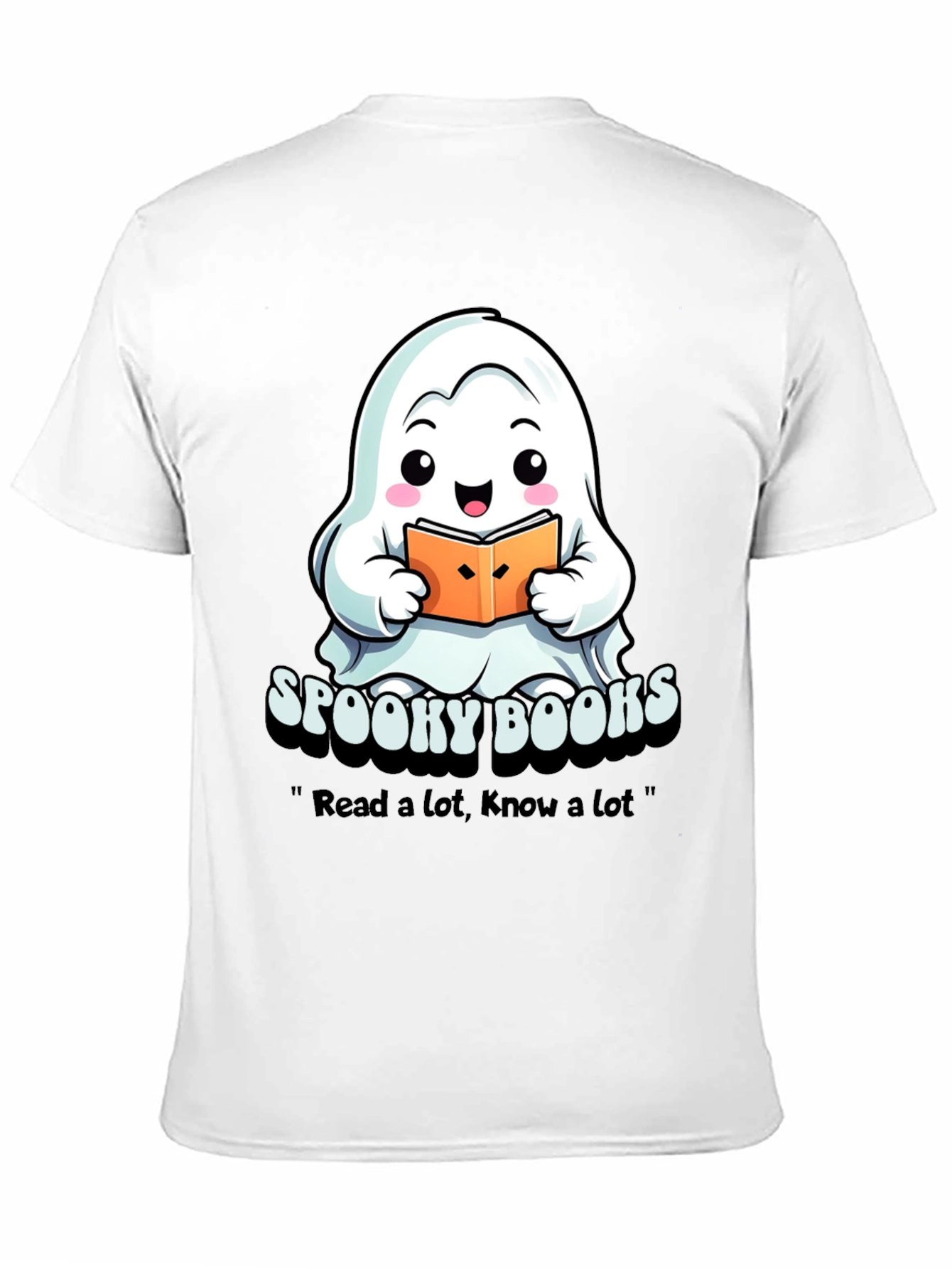 Spooky Books Ghost T-Shirt - Halloween Reading Tee