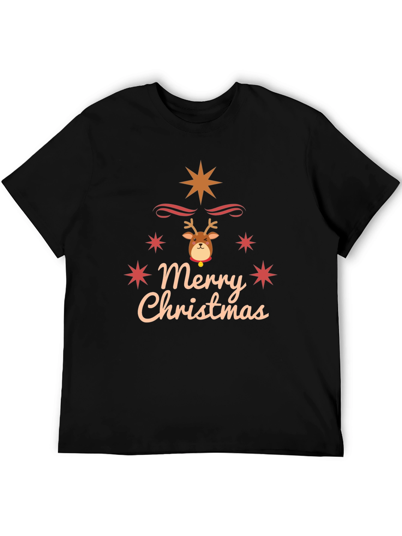 Festive Merry Christmas Reindeer T-Shirt