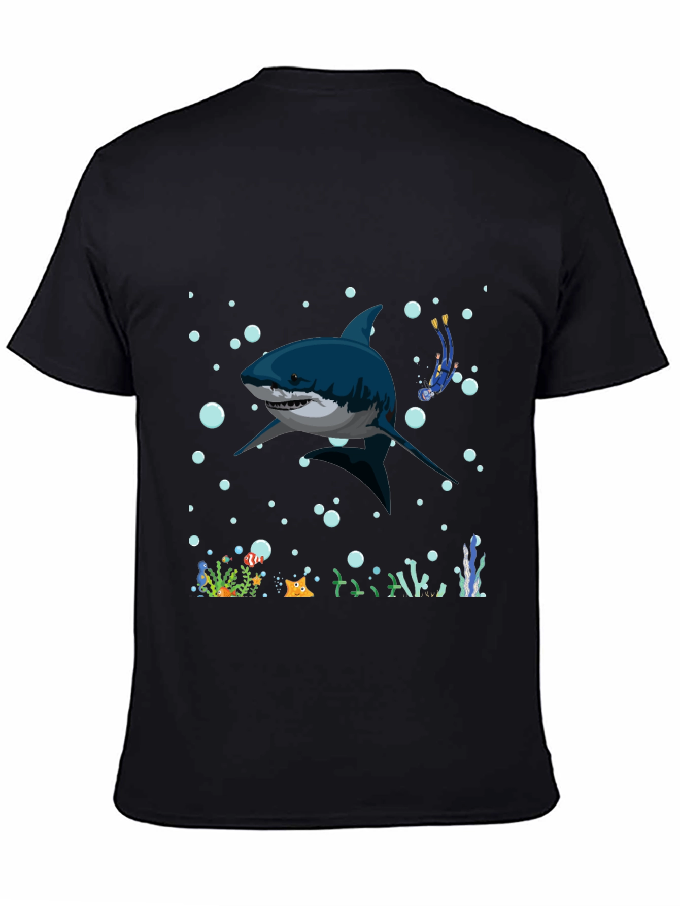 Shark Diver Graphic T-Shirt - Underwater Adventure