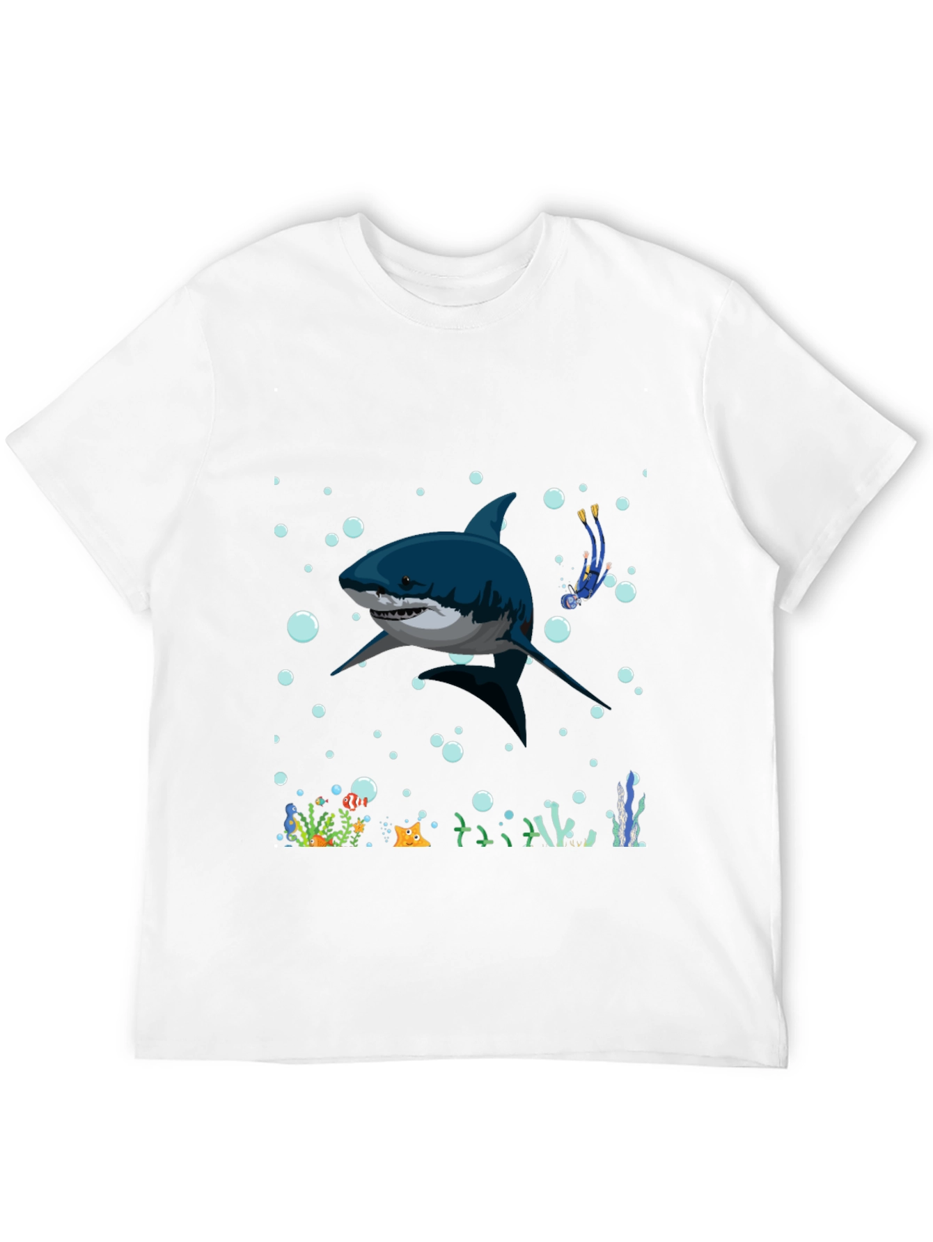 Shark Diver Graphic T-Shirt - Underwater Adventure