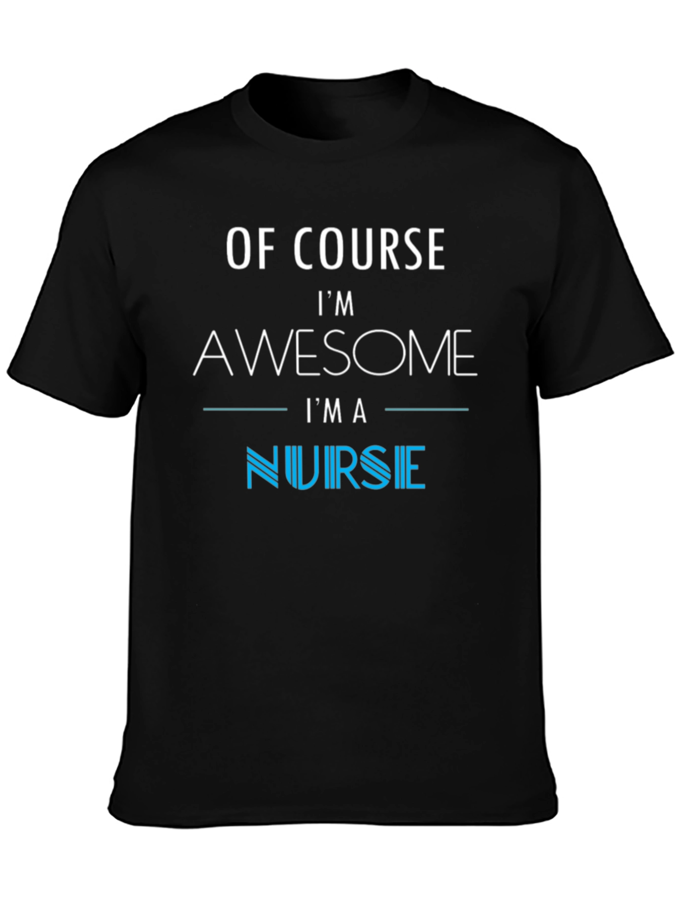 Awesome Nurse Graphic Tee - Black