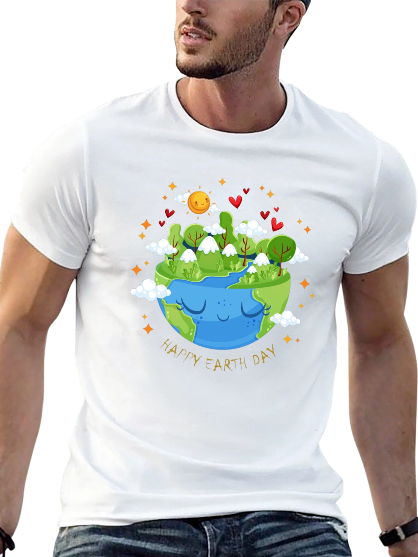 Earth Day T-Shirt - Cute Planet Graphic