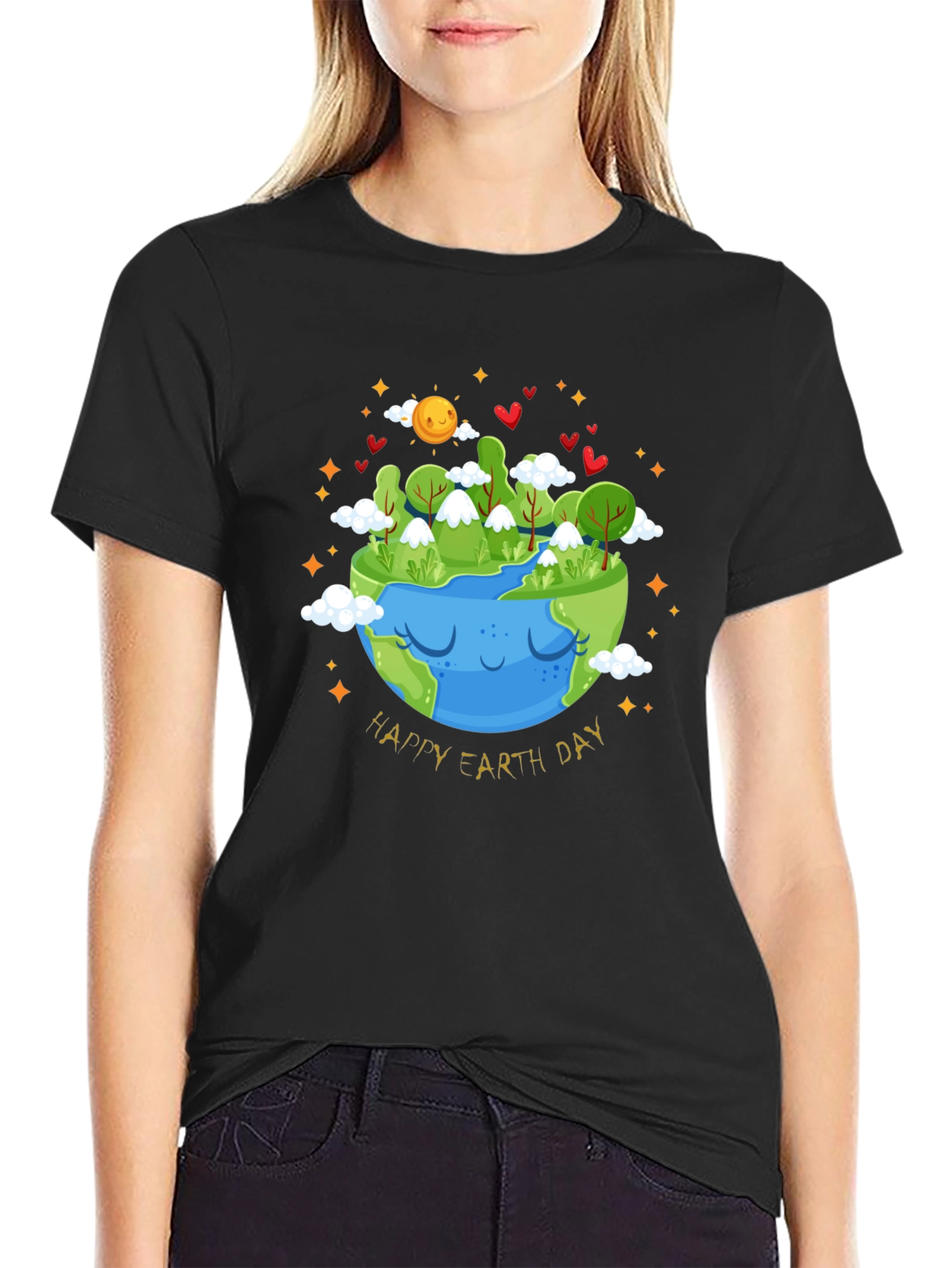Earth Day T-Shirt - Cute Planet Graphic
