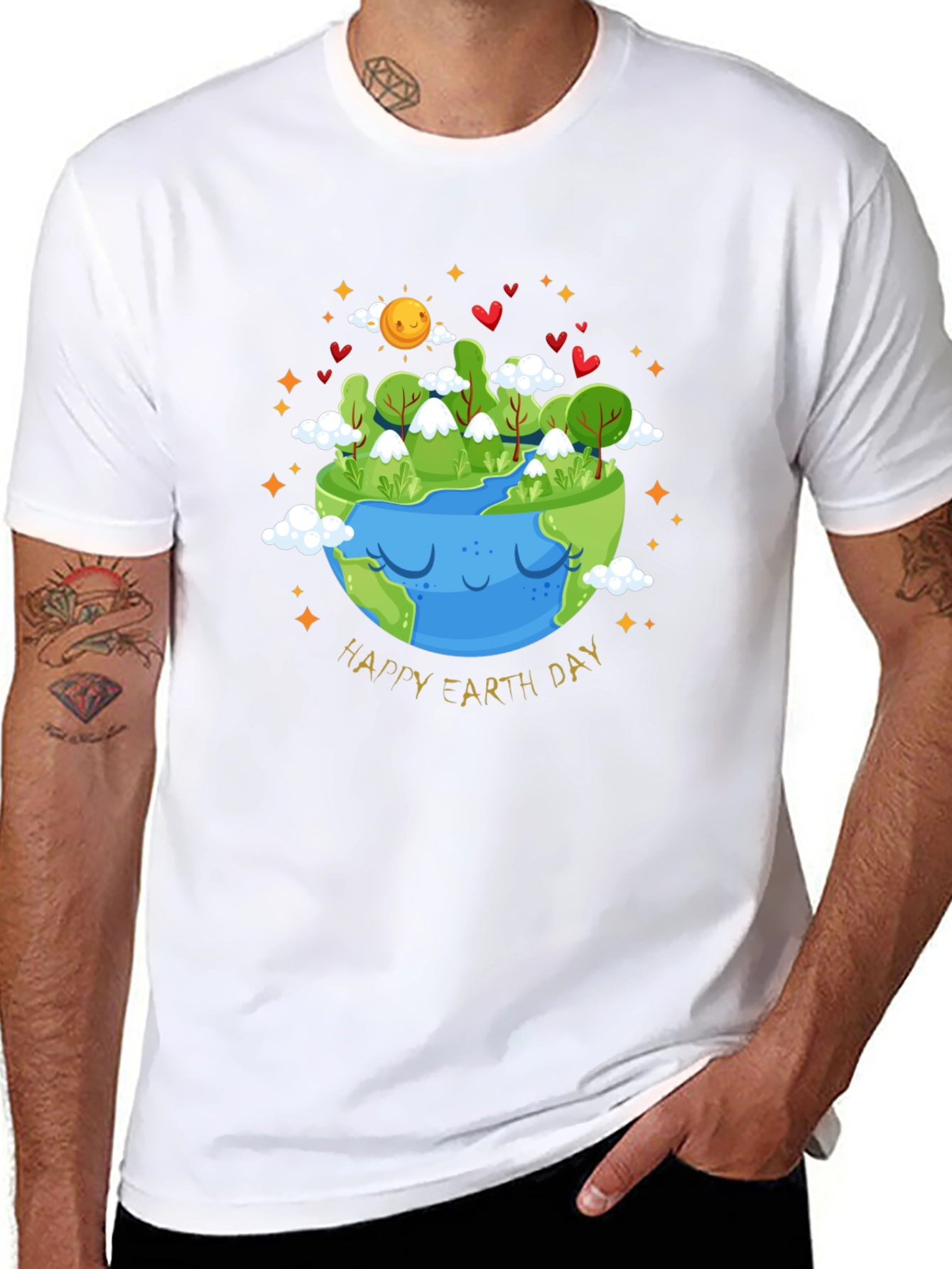 Earth Day T-Shirt - Cute Planet Graphic
