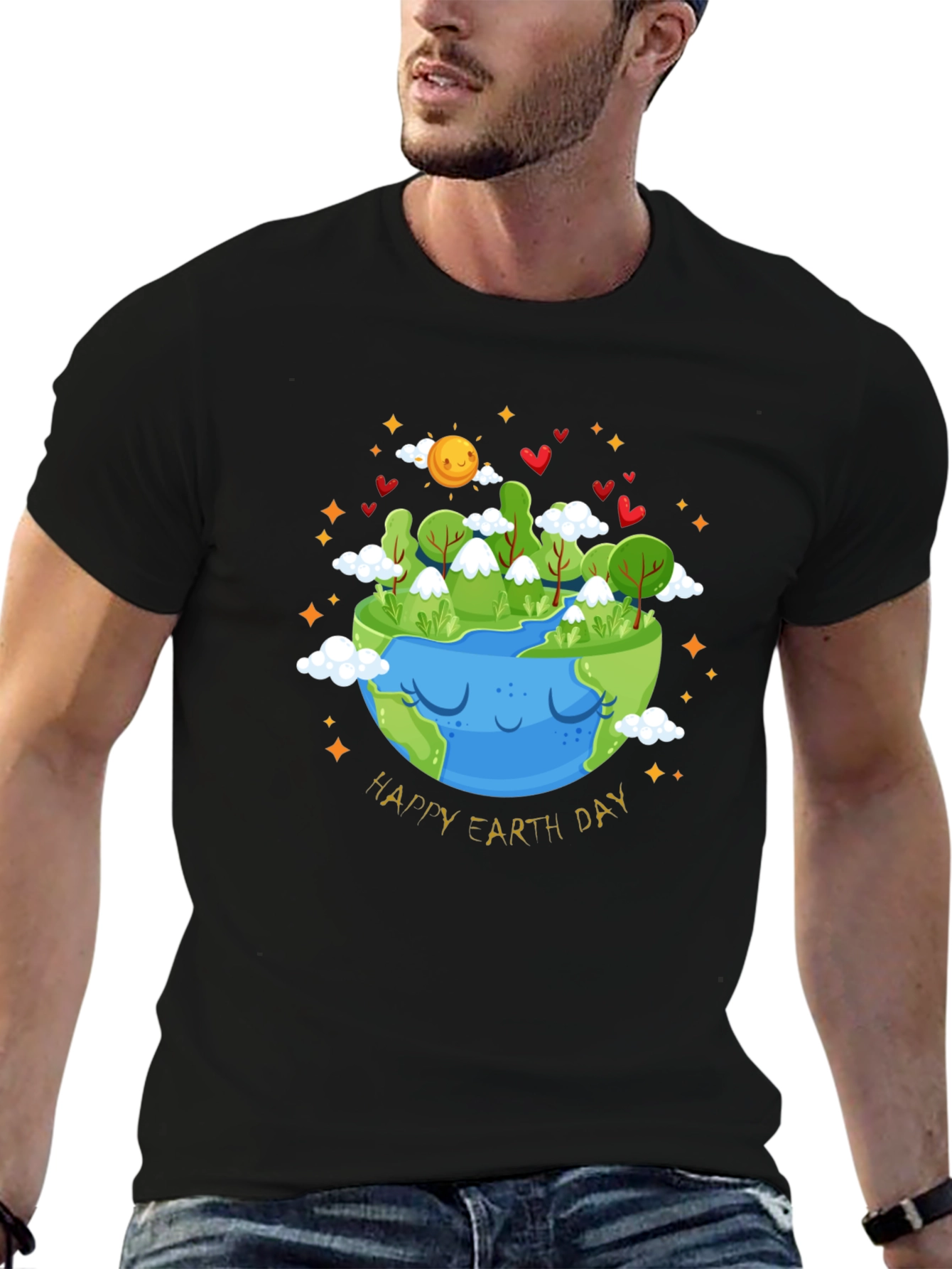 Earth Day T-Shirt - Cute Planet Graphic