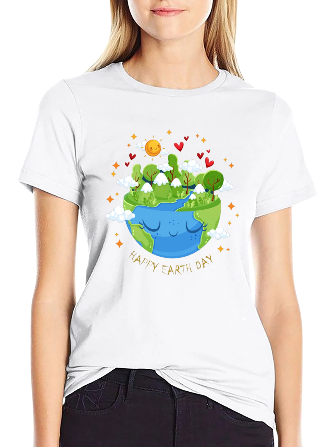 Earth Day T-Shirt - Cute Planet Graphic