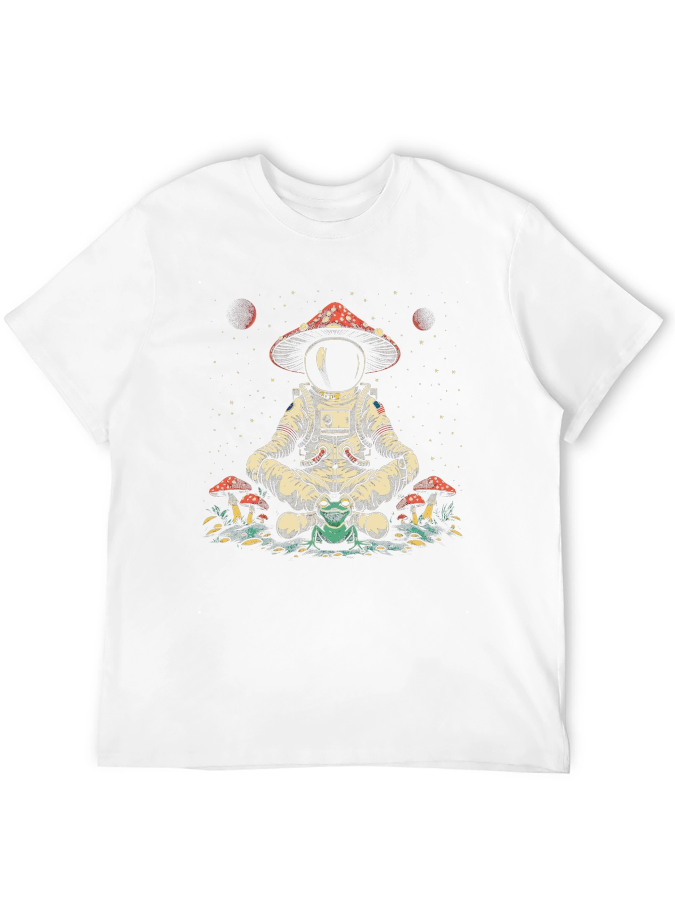 Astronaut Frog Mushroom Graphic Tee