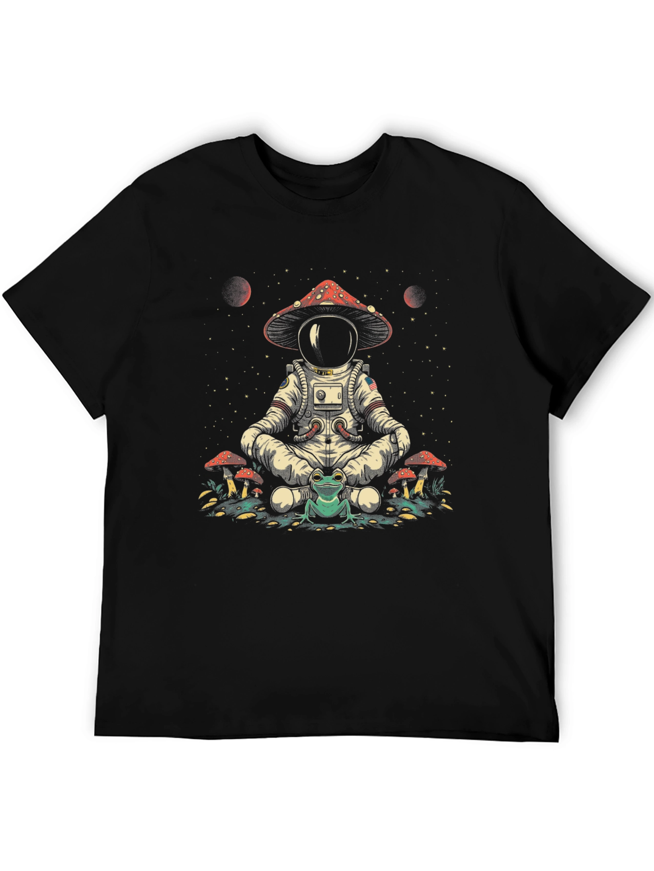 Astronaut Frog Mushroom Graphic Tee
