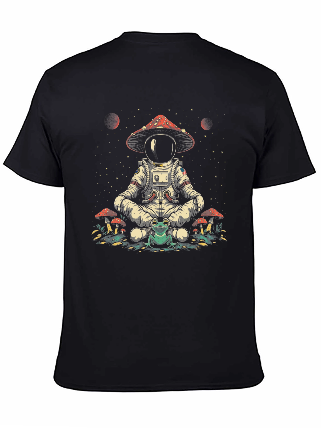 Astronaut Frog Mushroom Graphic Tee