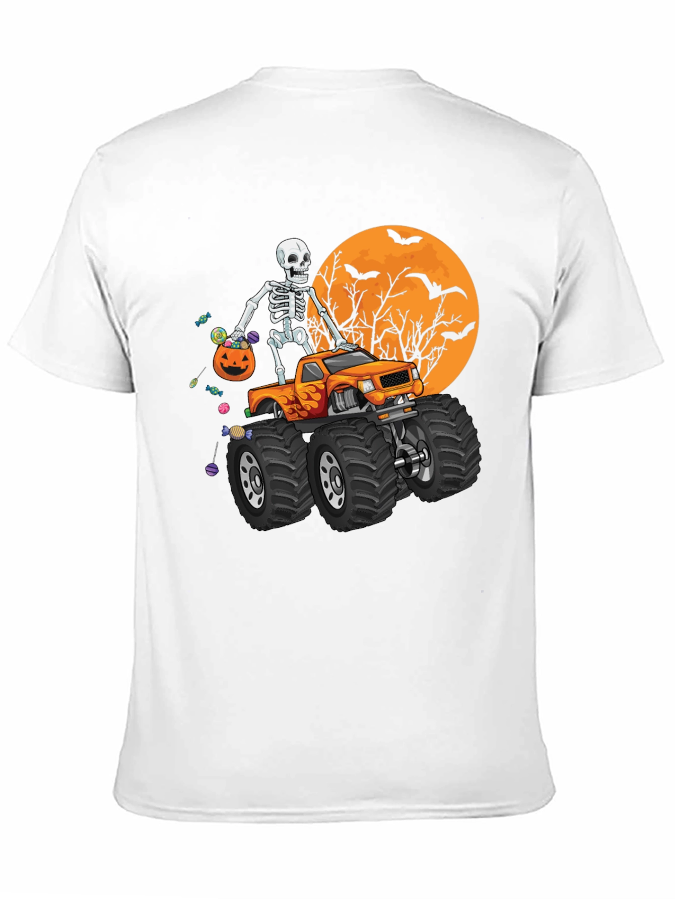 Halloween Skeleton Monster Truck T-Shirt