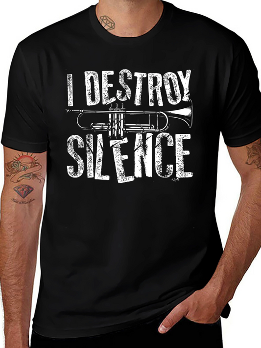 I Destroy Silence Trumpet Graphic Tee