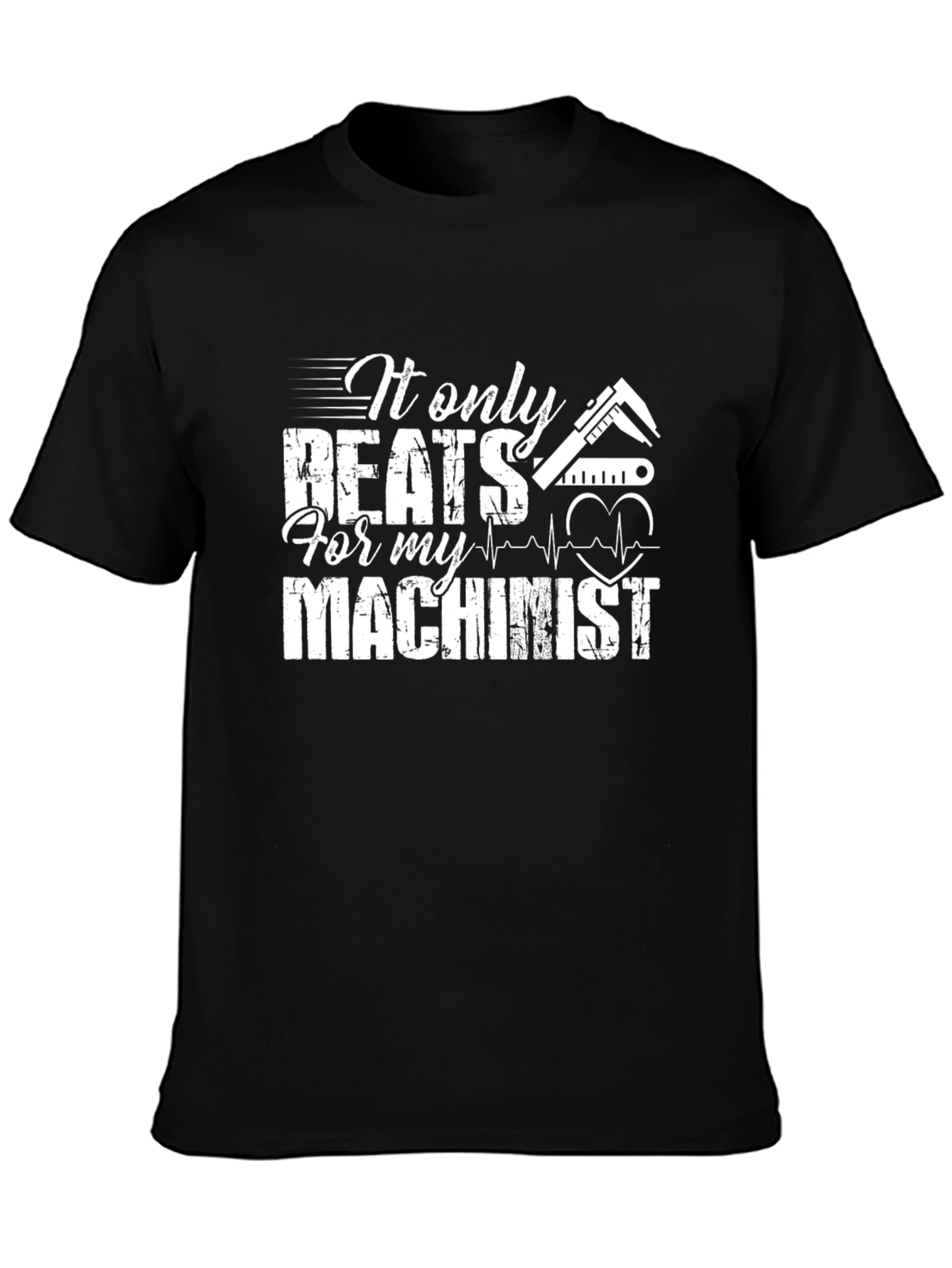 Machinist Heartbeat T-Shirt - Funny Gift for Machinists