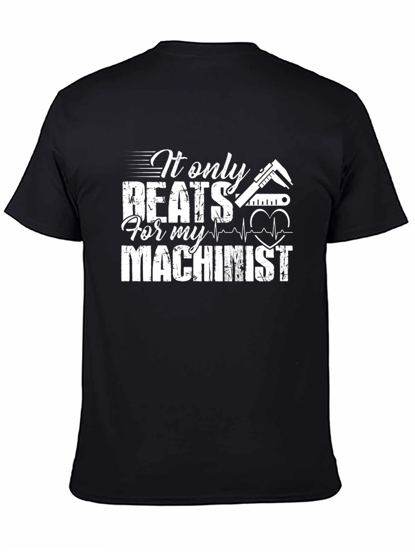 Machinist Heartbeat T-Shirt - Funny Gift for Machinists