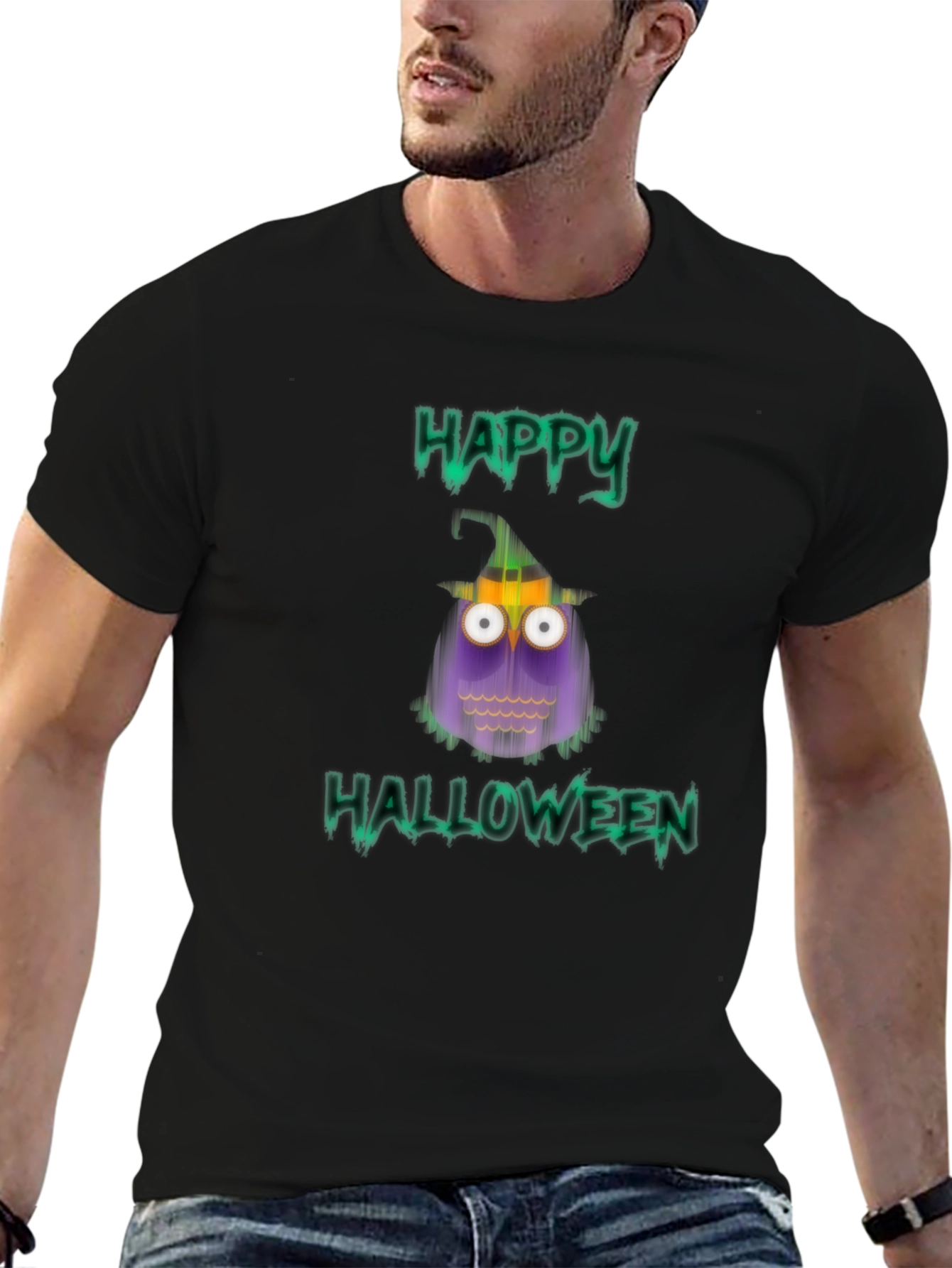 Happy Halloween Owl T-Shirt - Spooky Season Tee